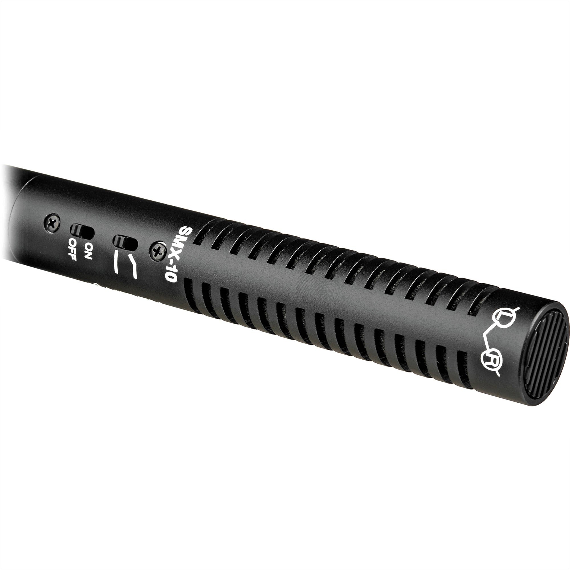 Azden Directional Stereo Shotgun Mic in a Close-Up View