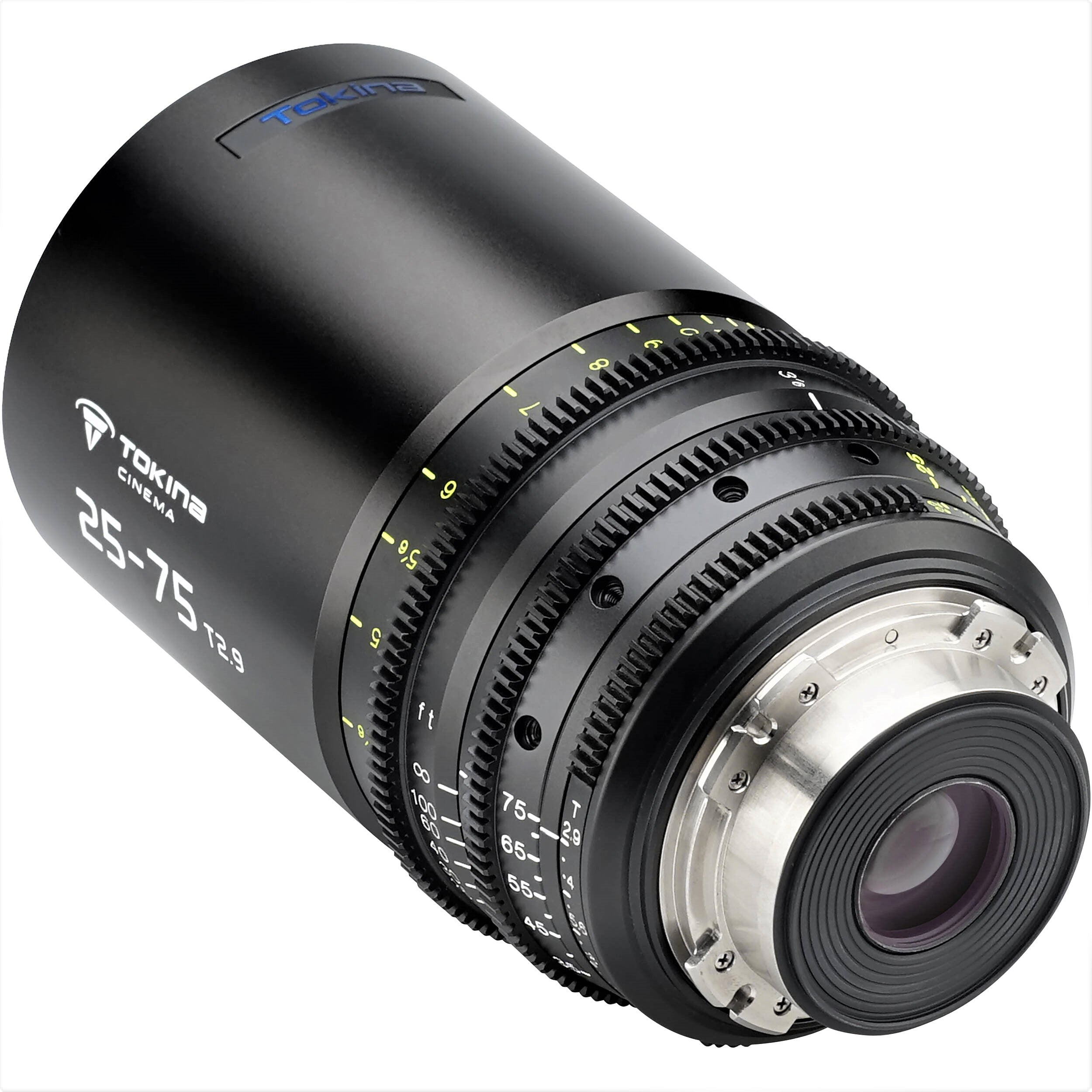 Tokina Cinema 25-75mm T2.9 Lens (PL Mount) in a Back-Side View