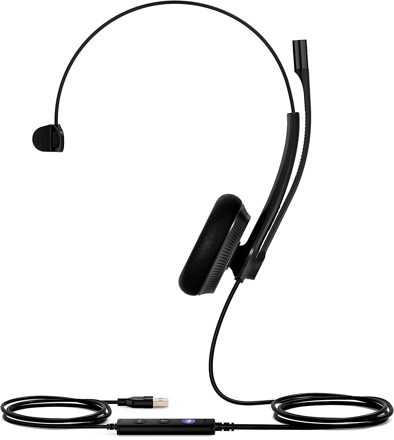 Yealink UH34 Lite Mono USB Headset Wired Softphone Headset Teams Certified with Microphone Compatible IP Phone Desk Phones