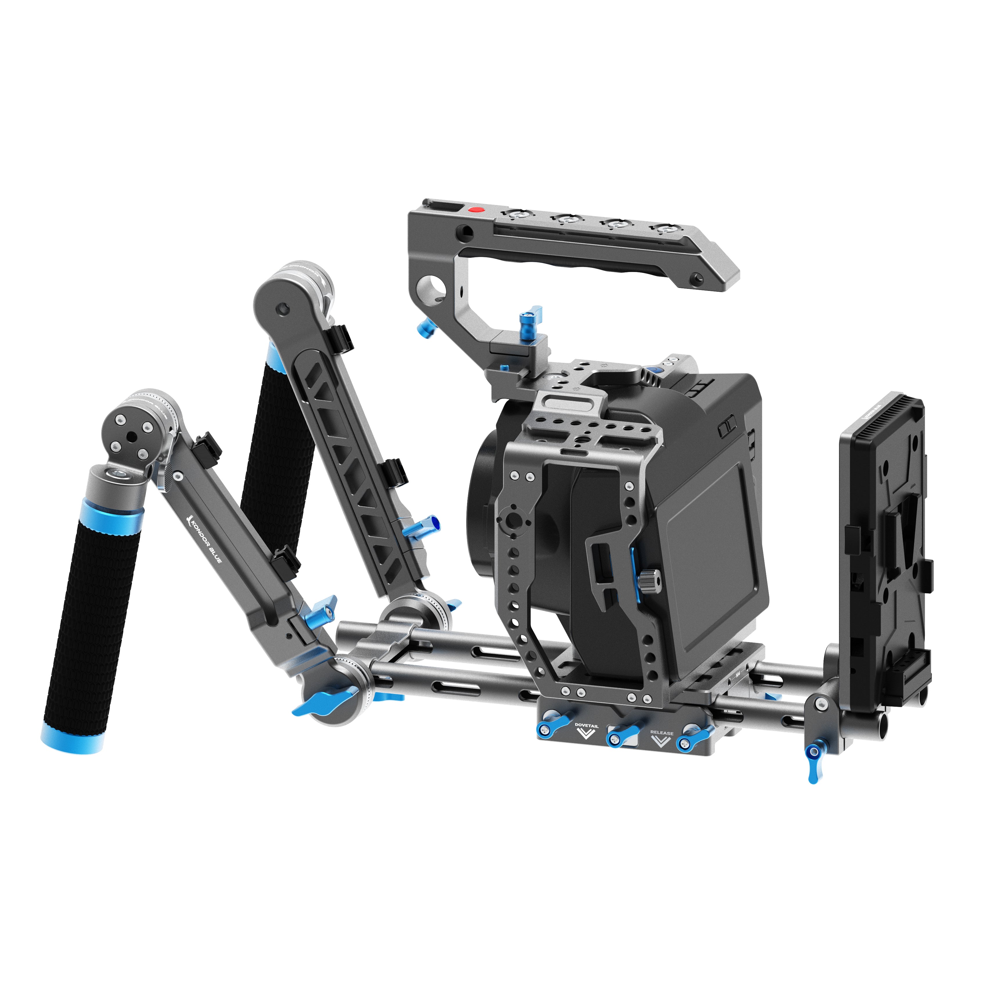 Kondor Blue Blackmagic Pocket 6K Pro Cage with Top Handle (Space Gray)