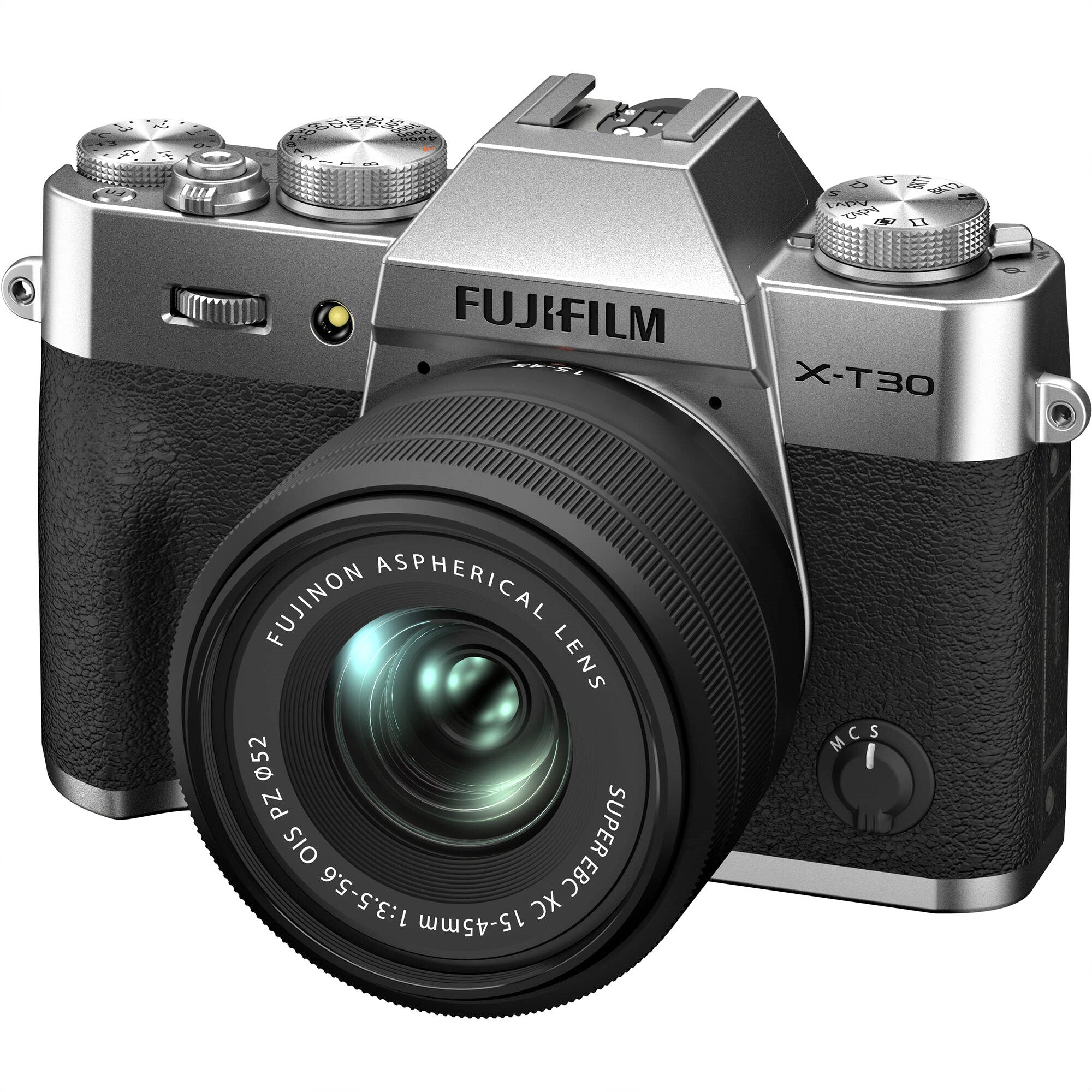 Fujifilm X-T30 II Mirrorless Camera with XC 15-45mm OIS PZ Lens (Silver) - Distant view