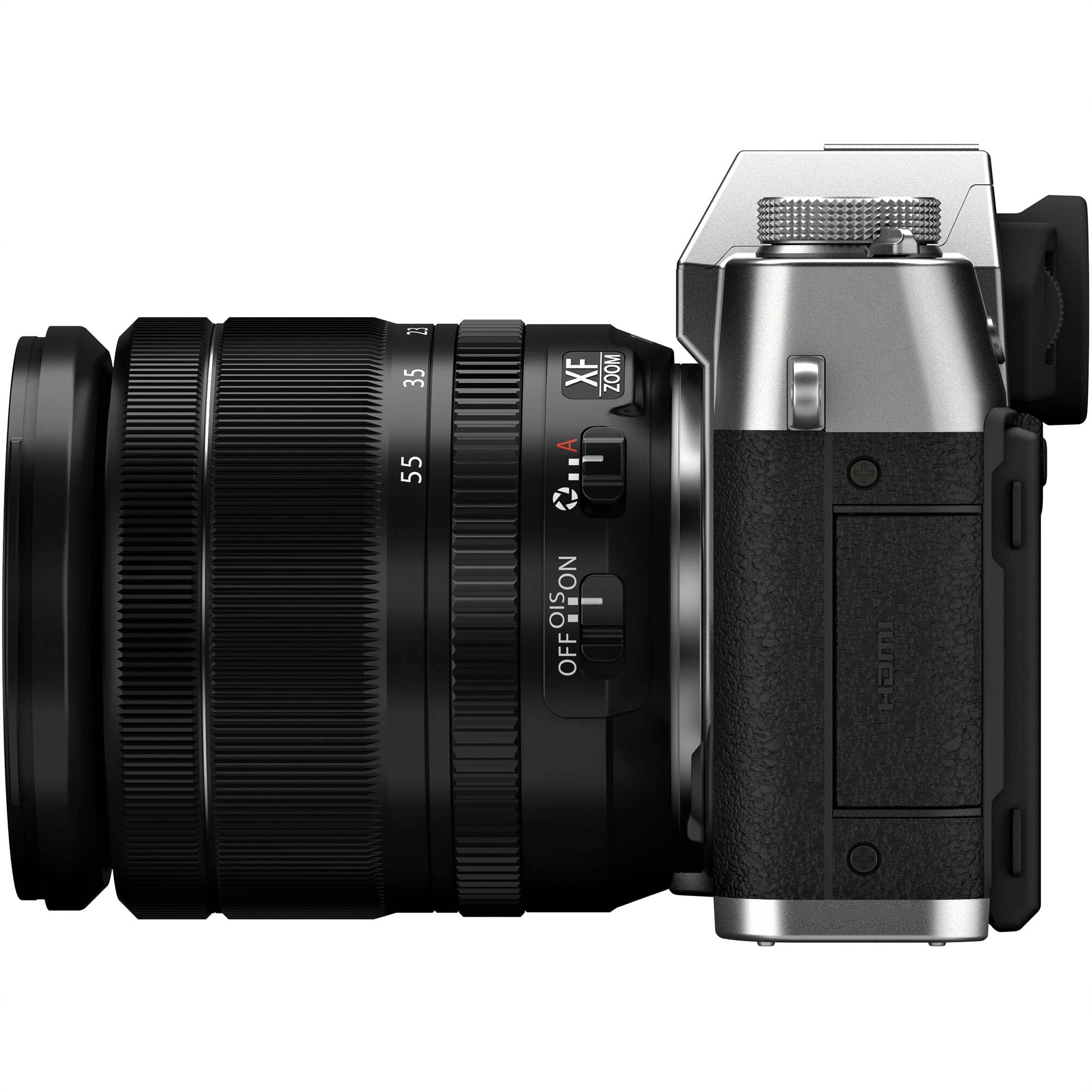 Fujifilm X-T30 II Mirrorless Camera with 18-55mm Lens (Silver) - Side View