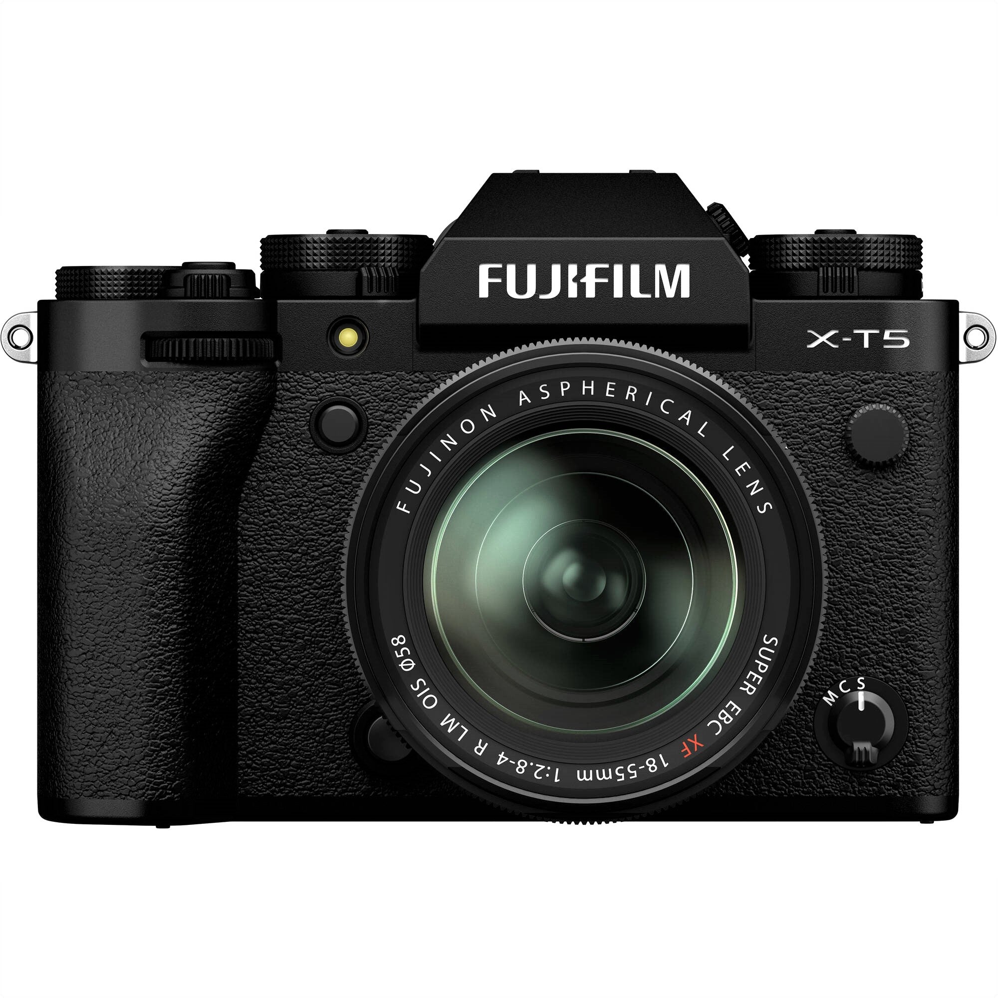 Fujifilm X-T5 Mirrorless Camera with 18-55mm Lens (Black) Front View