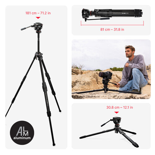 Manfrotto ONE Hybrid Aluminum Tripod with 500X Fluid Head