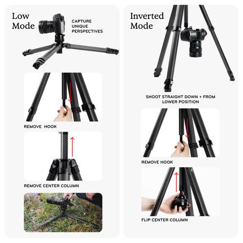 Peak Design Pro Lite Carbon Fiber Tripod with Ball Head (Black)