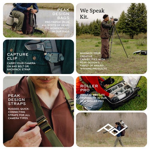 Peak Design Pro Lite Carbon Fiber Tripod with Ball Head (Black)