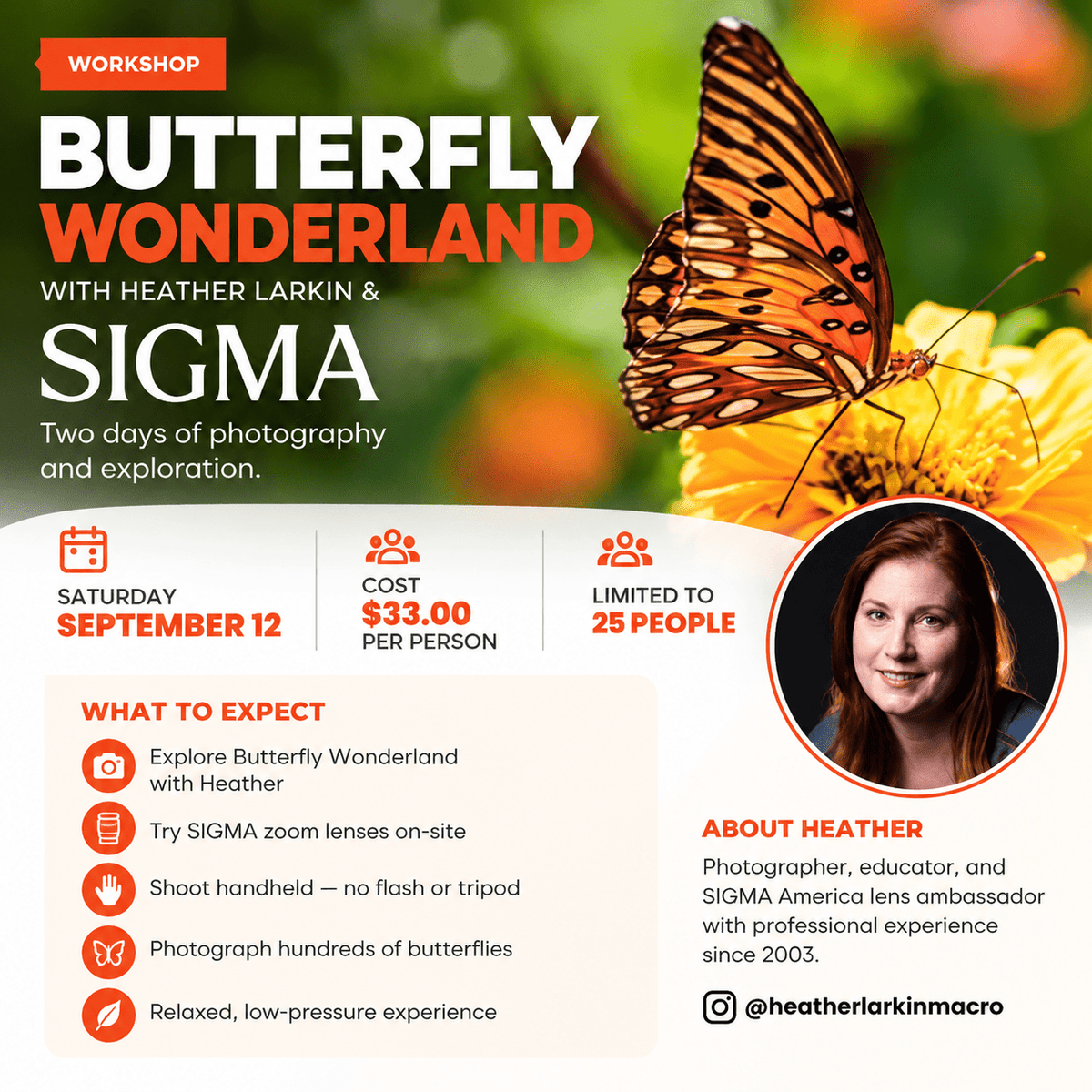 Butterfly Wonderland Photowalk with Heather Larkin & SIGMA