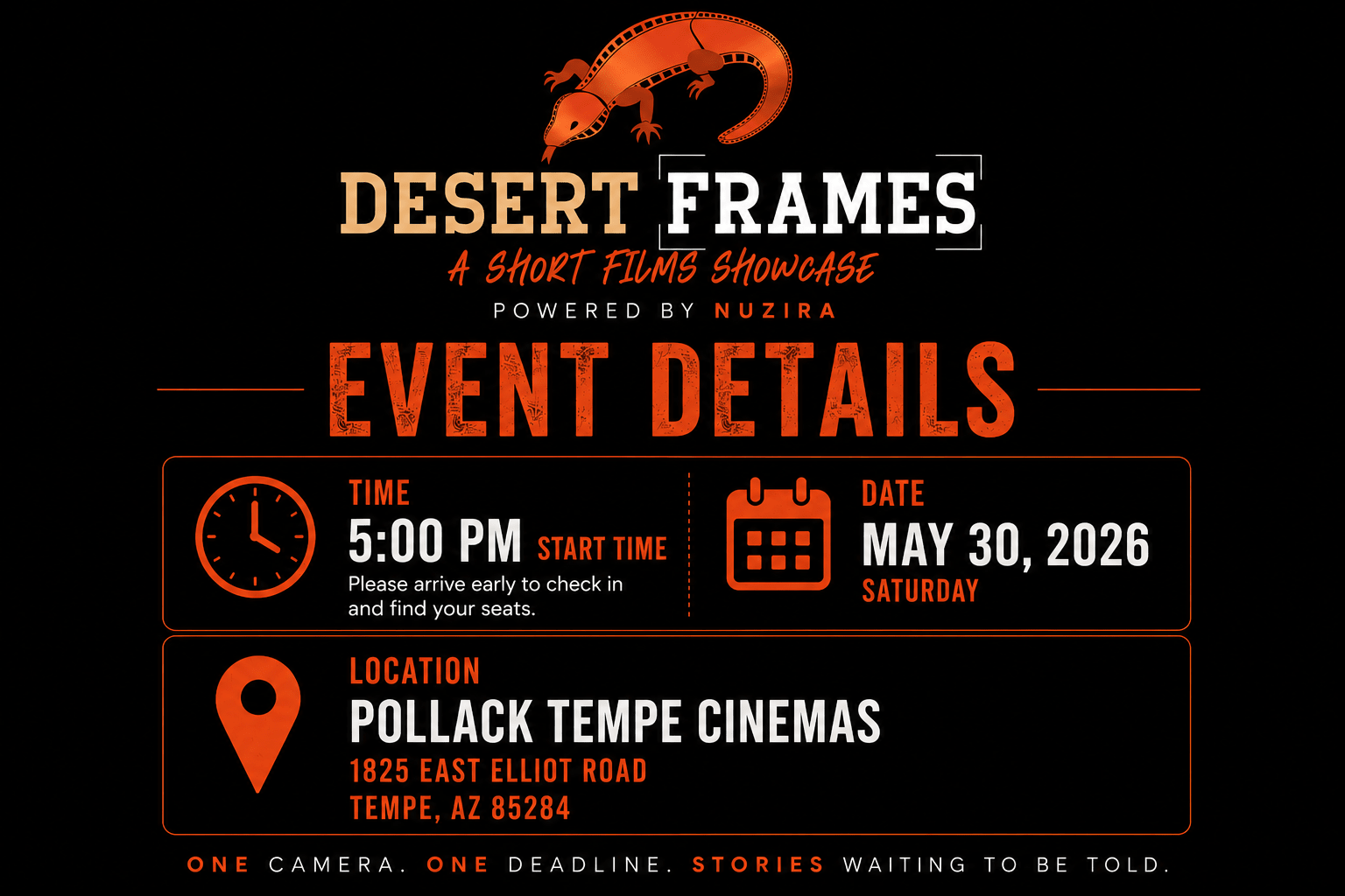 Desert Frames: Showcase Ticket
