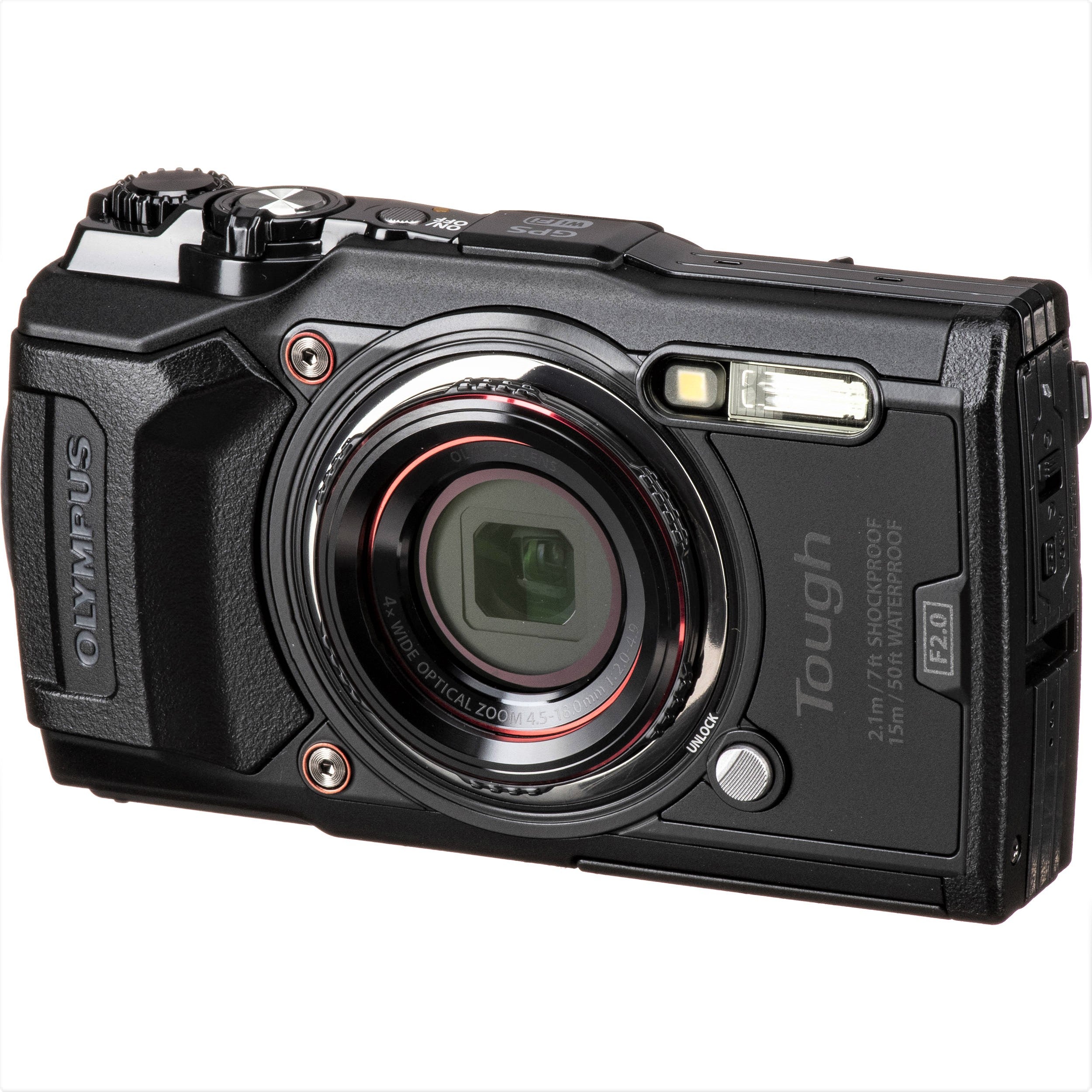 OM System Olympus TG-6 Black Underwater camera, Waterproof, Freeze proof, High Resolution Bright, 4K Video 44x Macro shooting