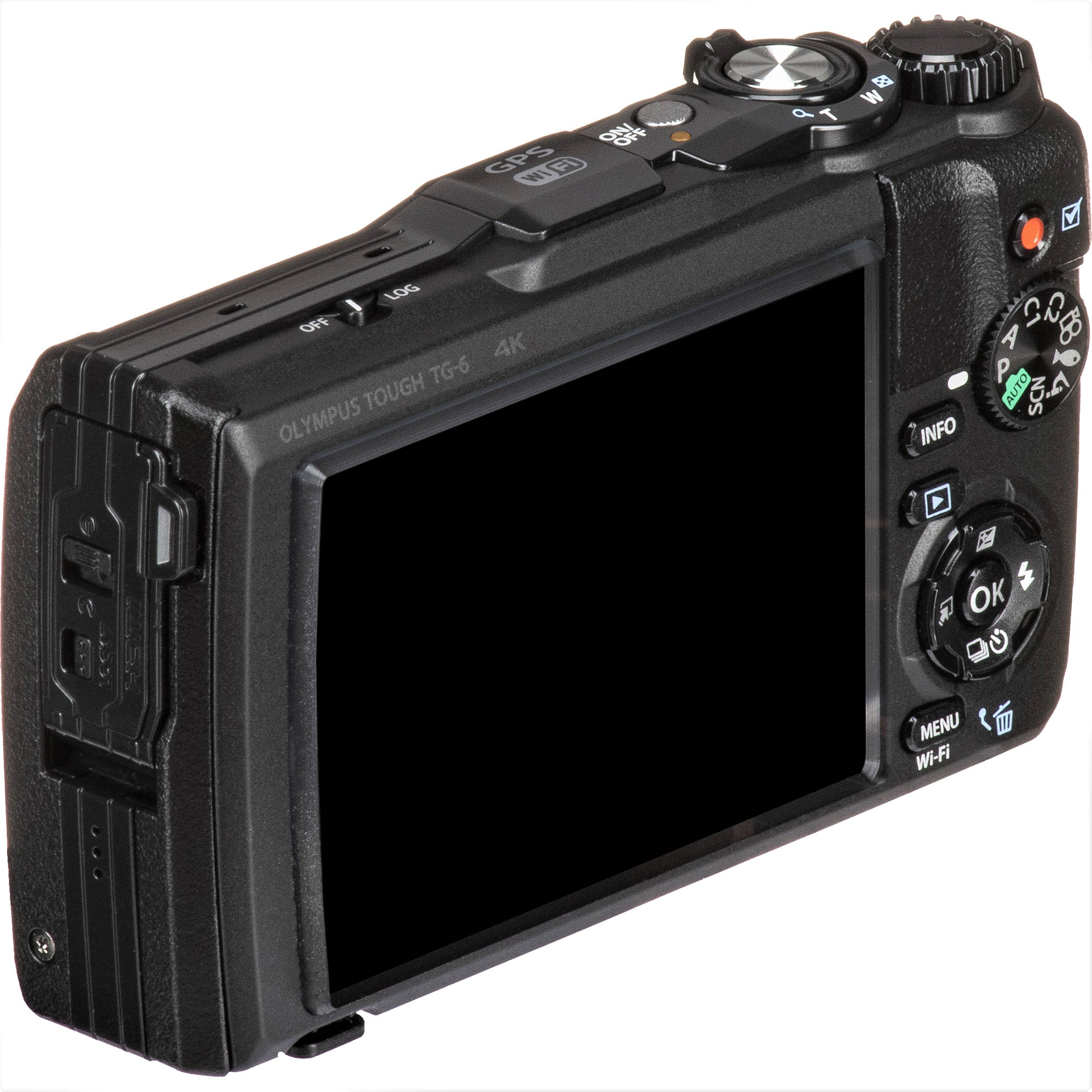 Olympus Tough TG-6 Action Camera, 12 Megapixel, Digital Image Stabilisation, 4x Wide-Angle Zoom, 4K Video, 120 fps, Wi-Fi, Black