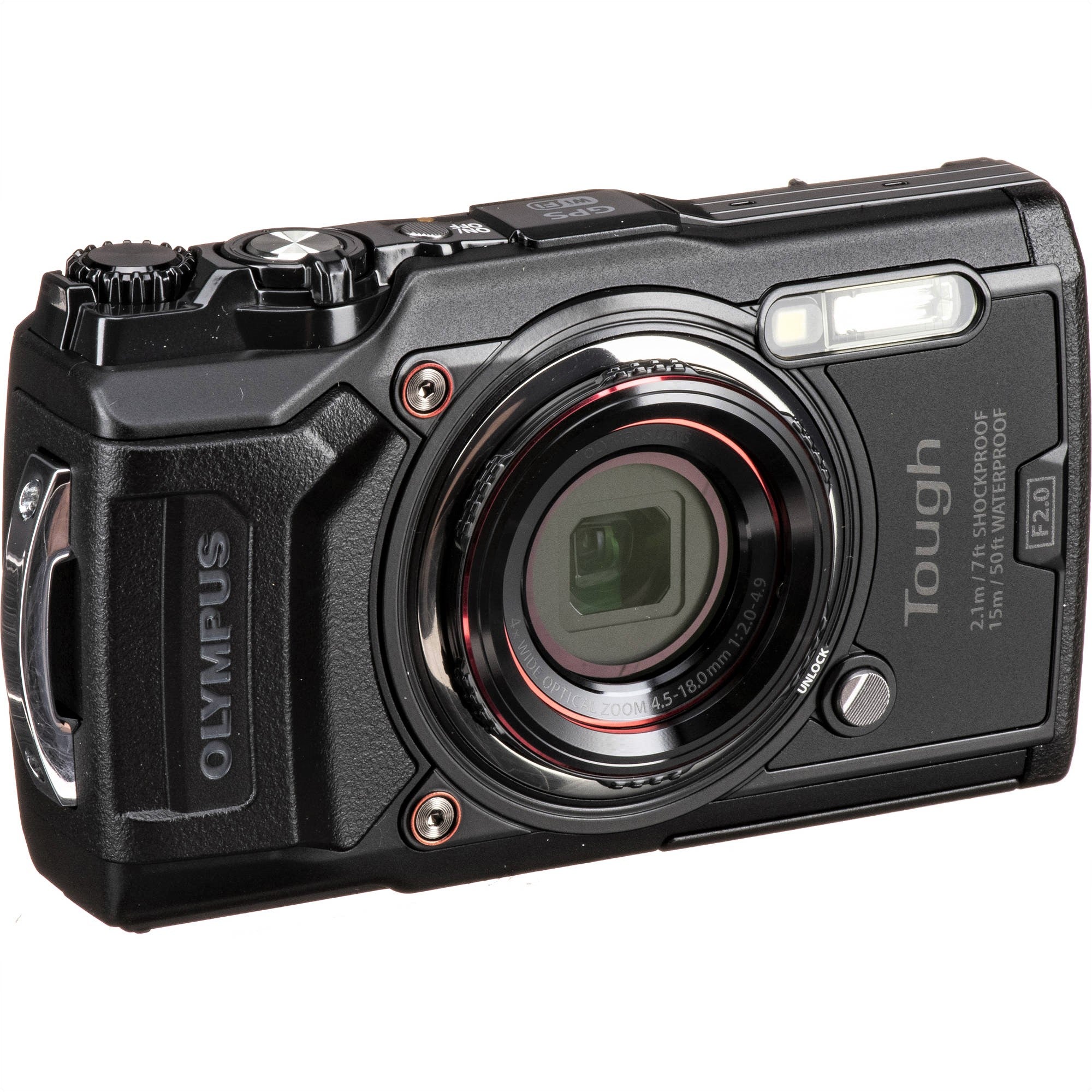 Olympus Tough TG-6 Action Camera, 12 Megapixel, Digital Image Stabilisation, 4x Wide-Angle Zoom, 4K Video, 120 fps, Wi-Fi, Black