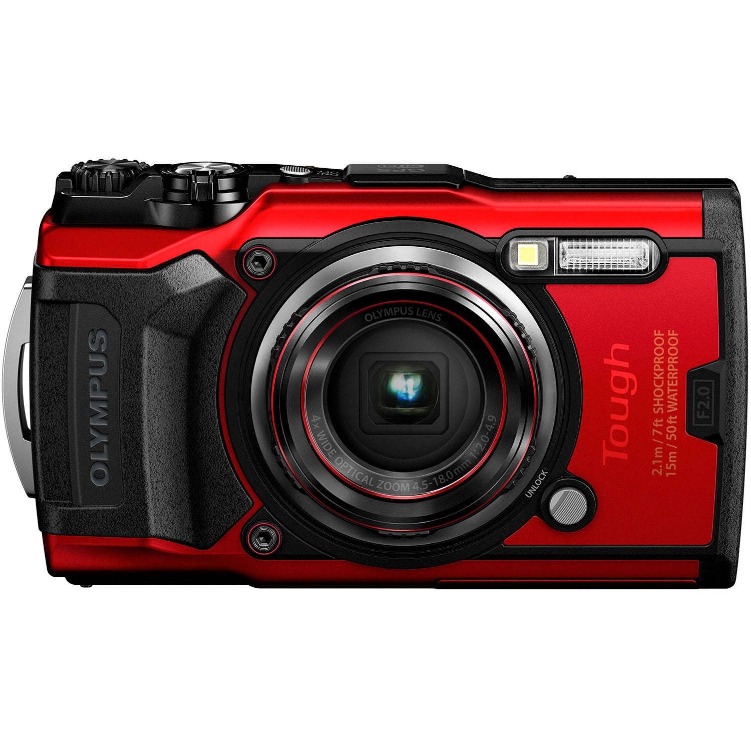 Olympus Tough TG-6 Compact Digital Camera (Red)