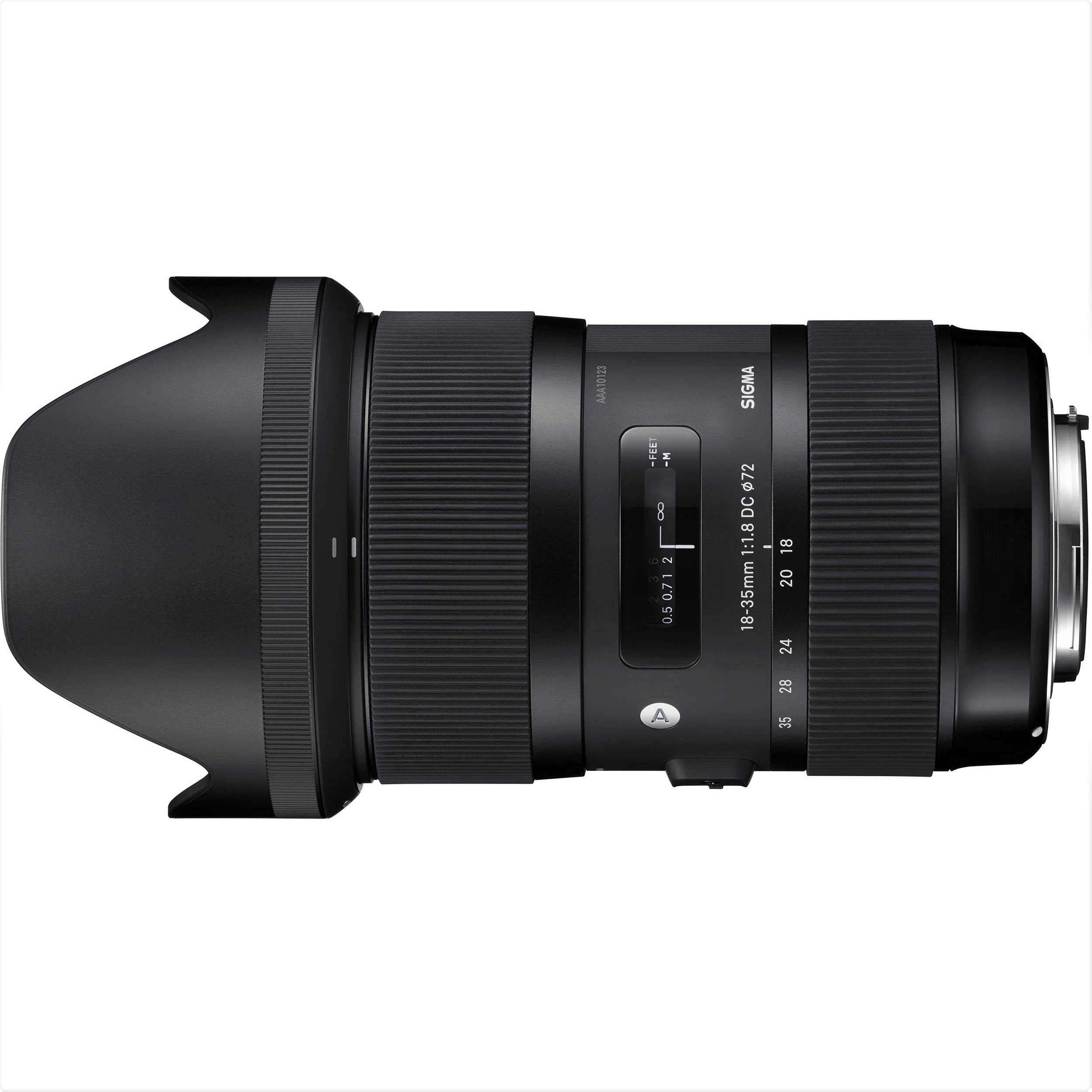 Sigma 18-35mm f/1.8 DC HSM Art Lens for Sigma SA - Side View
