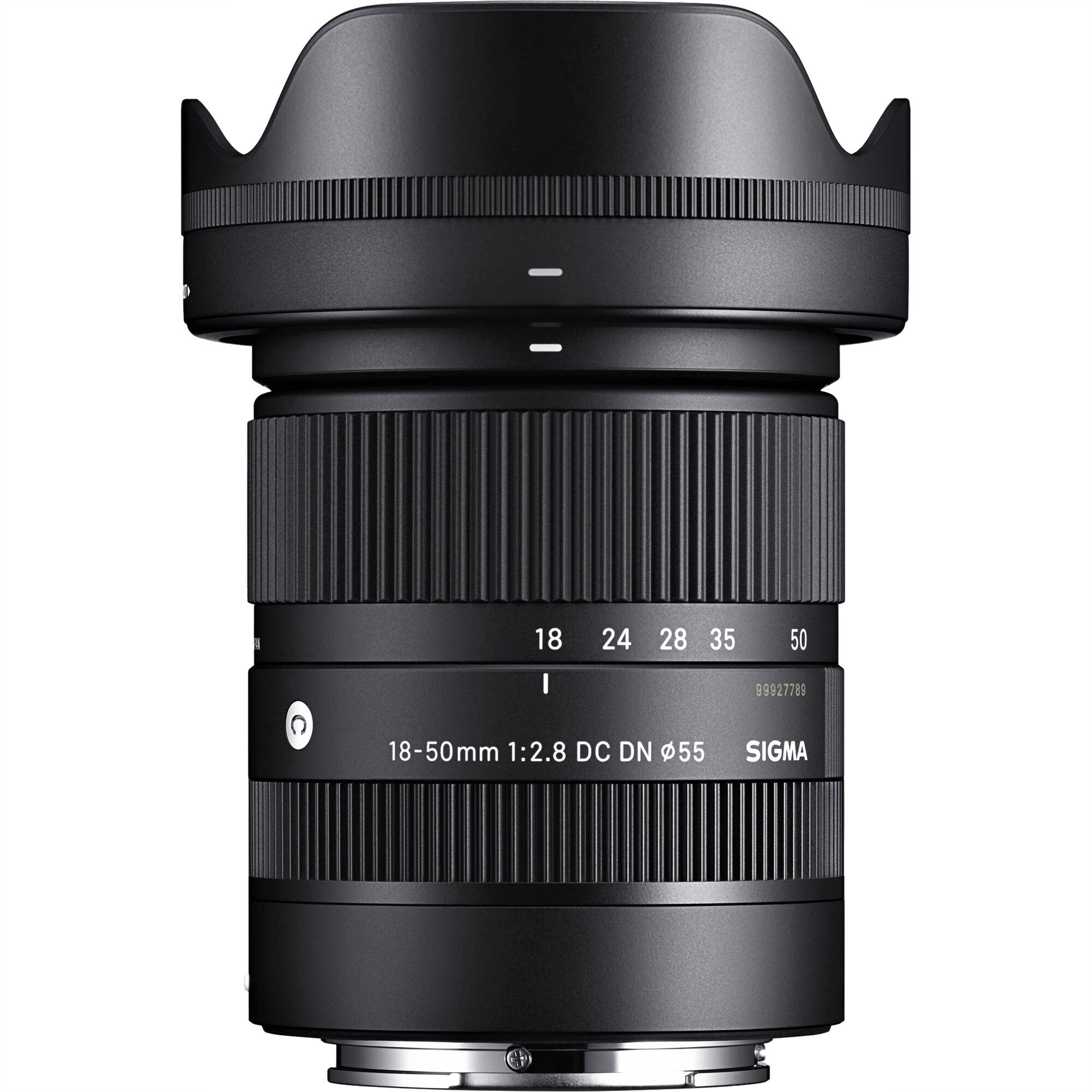 Sigma 18-50mm f/2.8 DC DN Contemporary Lens for Sony E - Attached Lens Hood