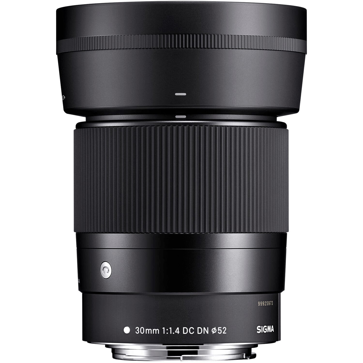 Sigma 30mm f/1.4 DC DN Contemporary Lens for Canon EF-M Mount - Attached Lens Hood