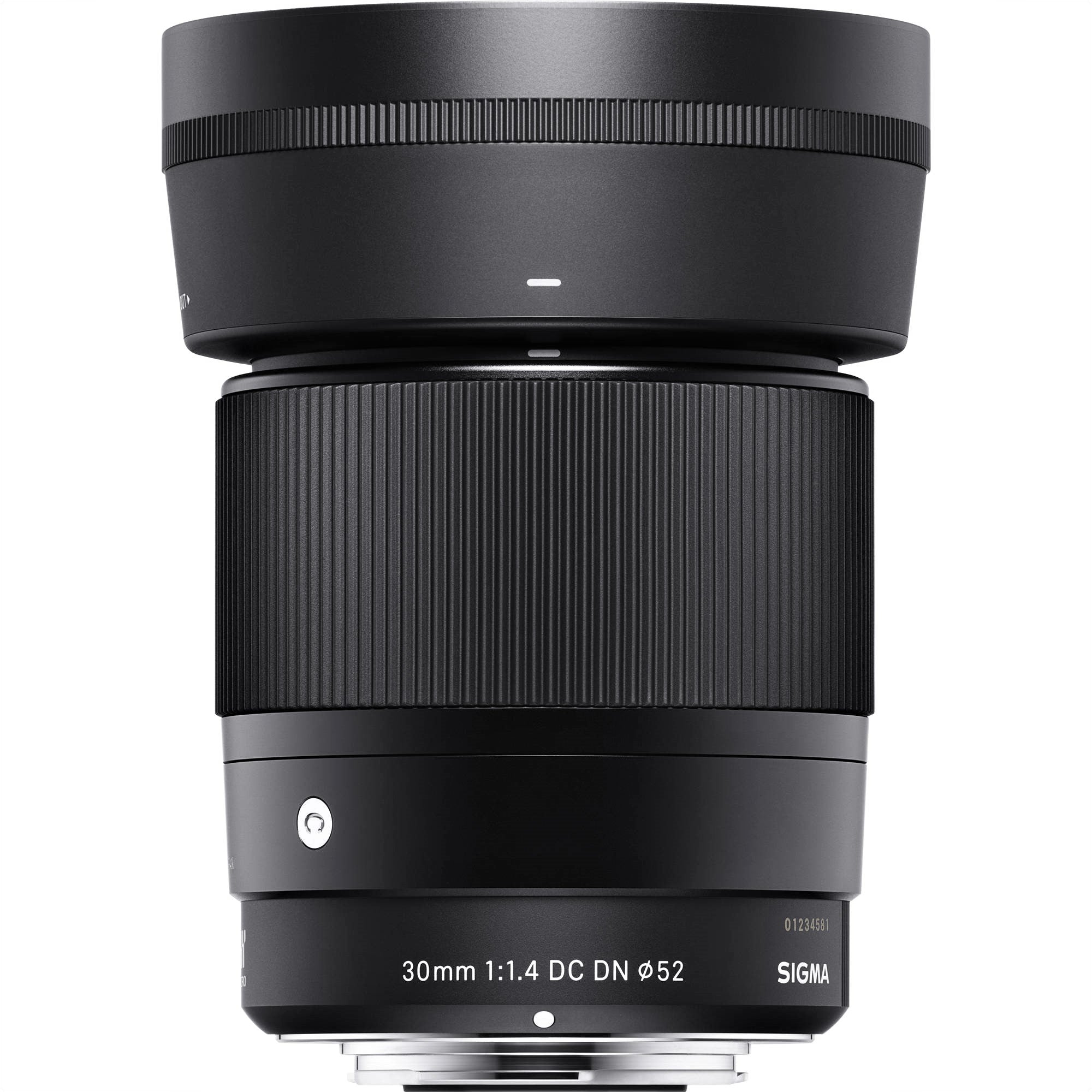 Sigma 30mm f/1.4 DC DN Contemporary Lens for Leica L - Attached Lens Hood