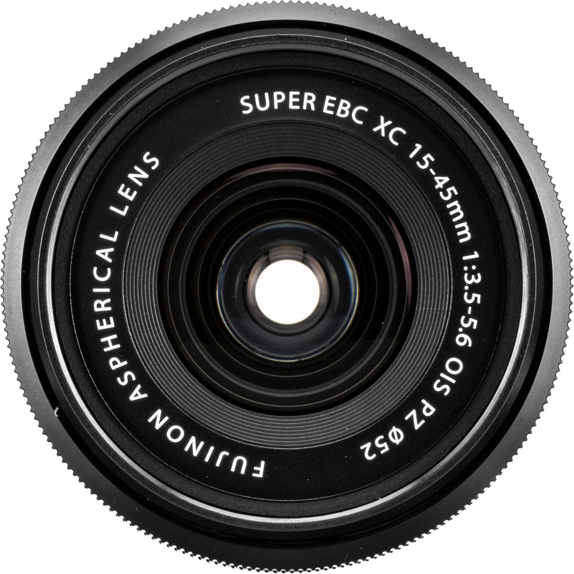 Fujifilm XC 15-45mm f/3.5-5.6 OIS PZ Lens, Black - Front View