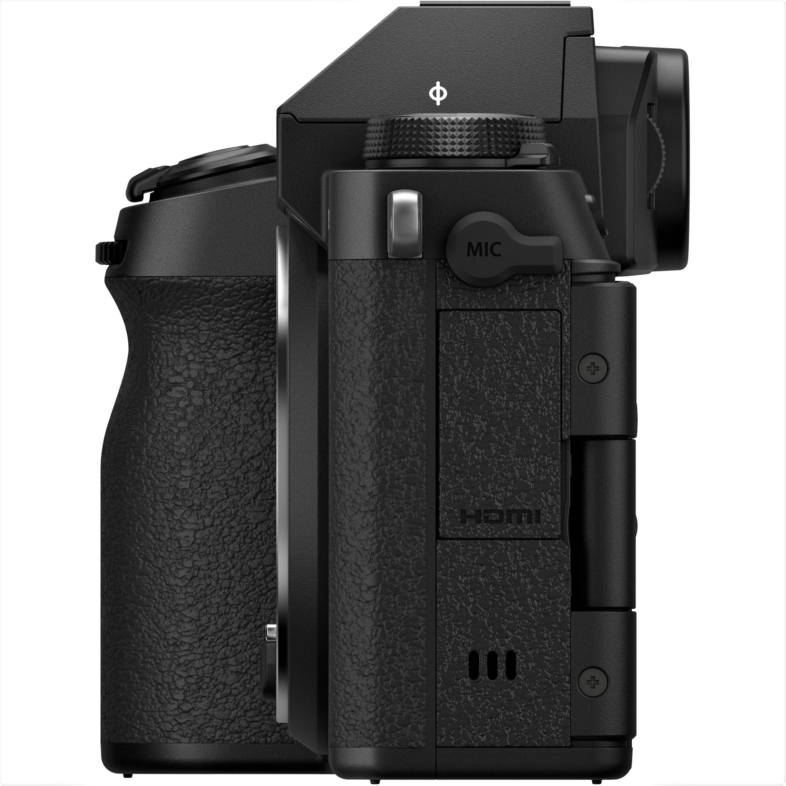 Fujifilm X-S20 Mirrorless Digital Camera with XC 15-45mm f/3.5-5.6 OIS PZ Lens, Black - Side View
