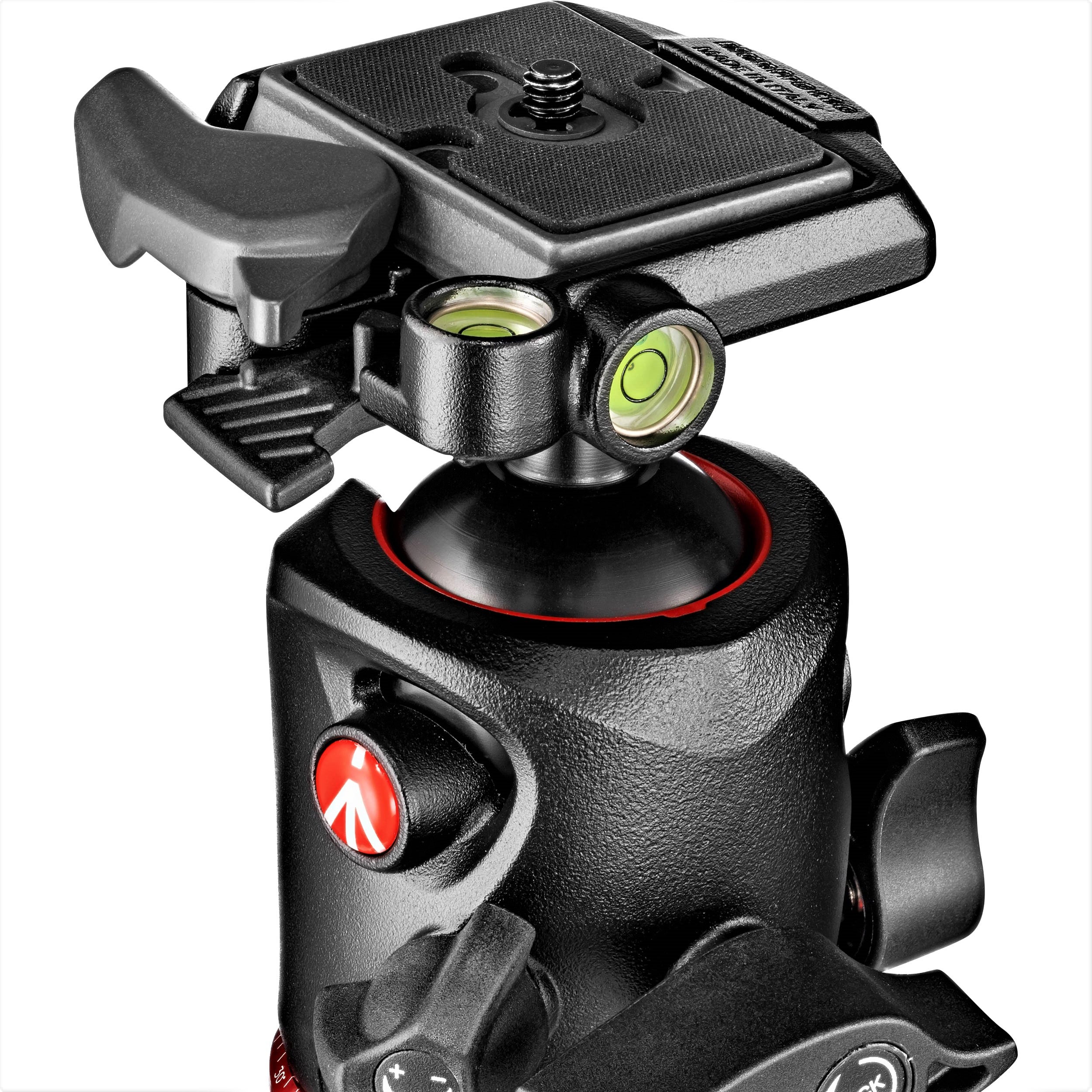 Manfrotto XPRO Magnesium Ball Head with 200PL-14 Quick Release Plate - Close-Up View 