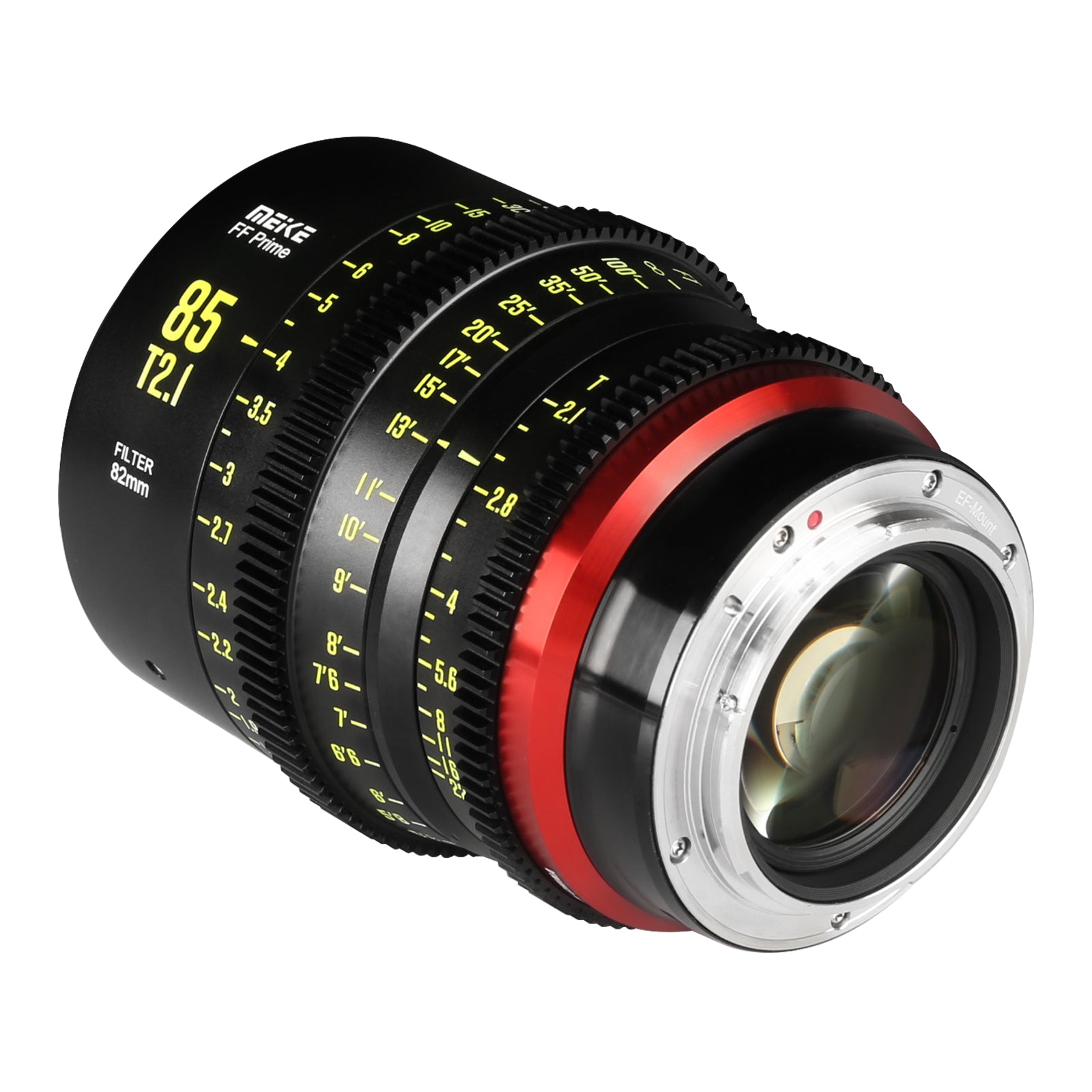 Meike Cinema Full Frame Cinema Prime 85mm T2.1 Lens (Canon RF Mount) in a Back-Side View