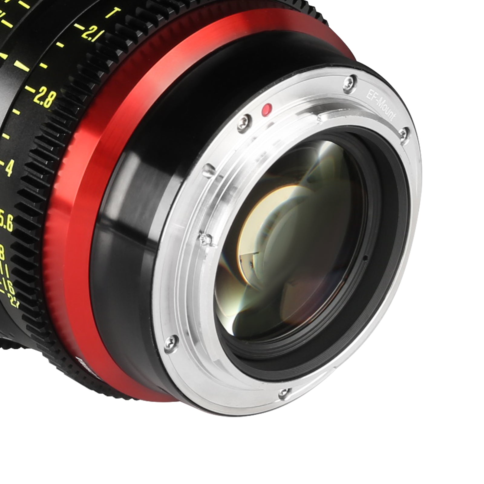 Meike Cinema Full Frame Cinema Prime 85mm T2.1 Lens (Canon RF Mount in a Close-Up View)