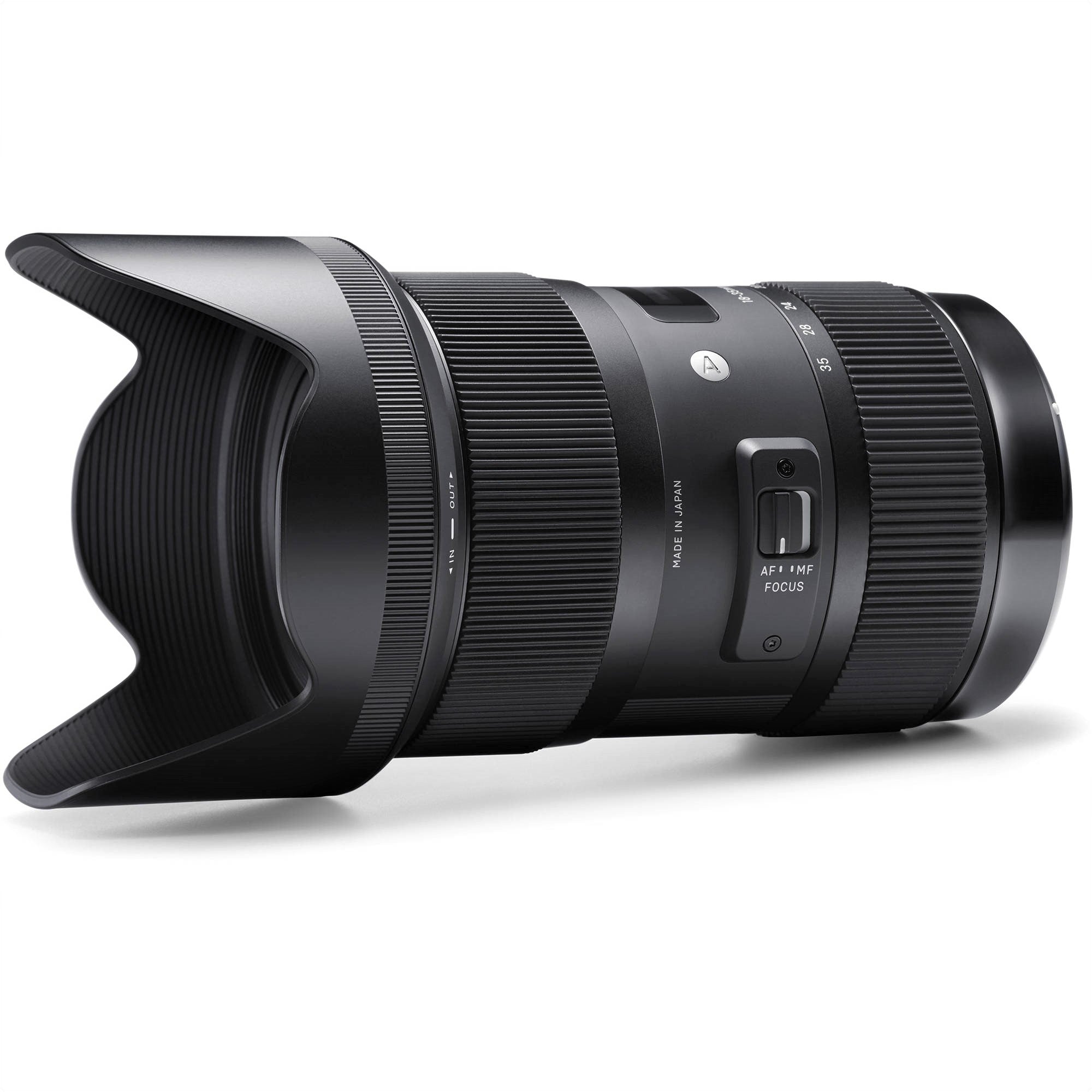 Sigma 18-35mm F1.8 DC HSM Art Lens for Canon EF in a Side View