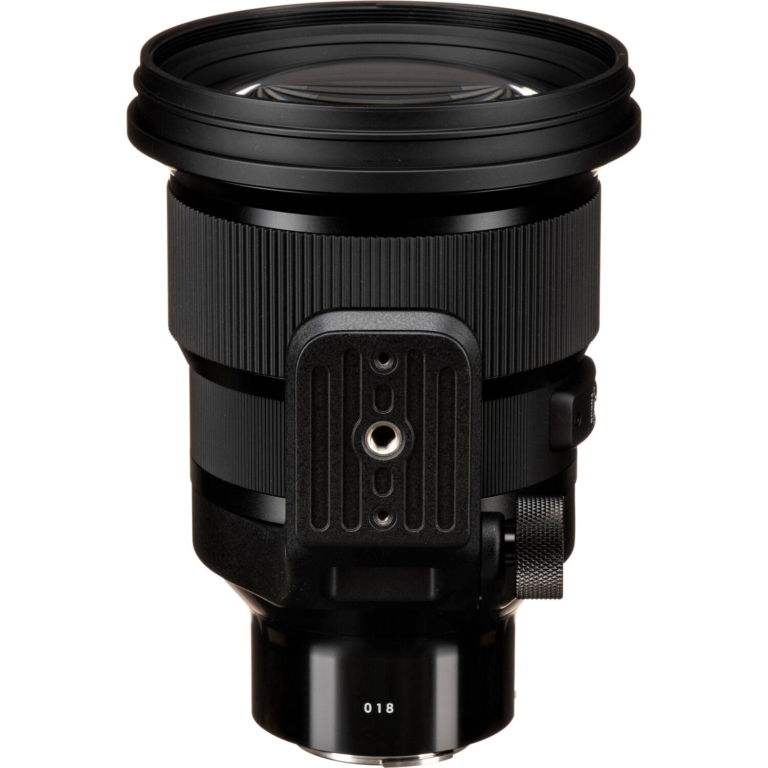 Sigma 105mm F1.4 DG HSM Art Lens for Sony E with Attached Tripod Collar on the Front