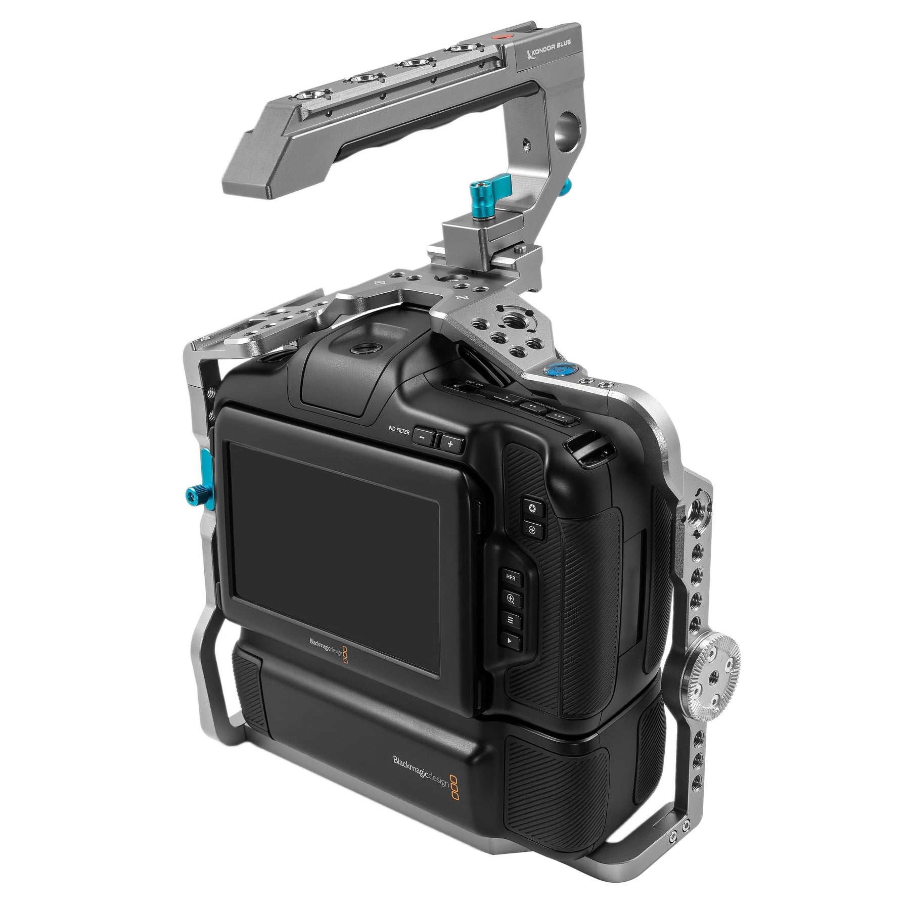 Kondor Blue BMPCC 6K Pro Battery Grip Cage with Top Handle (Space Gray)