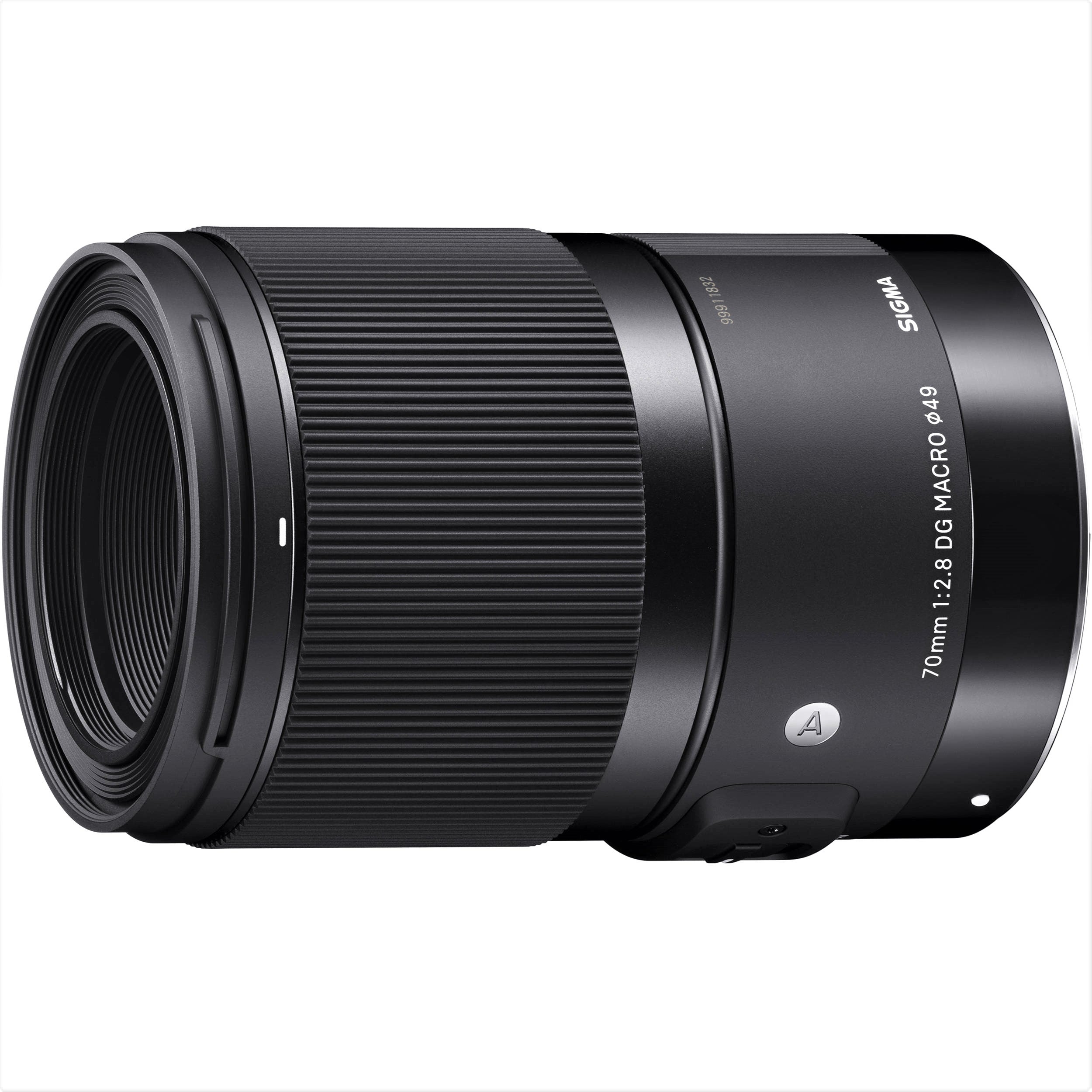 Sigma 70mm F2.8 DG Macro Art Lens for Canon EF in a Side View