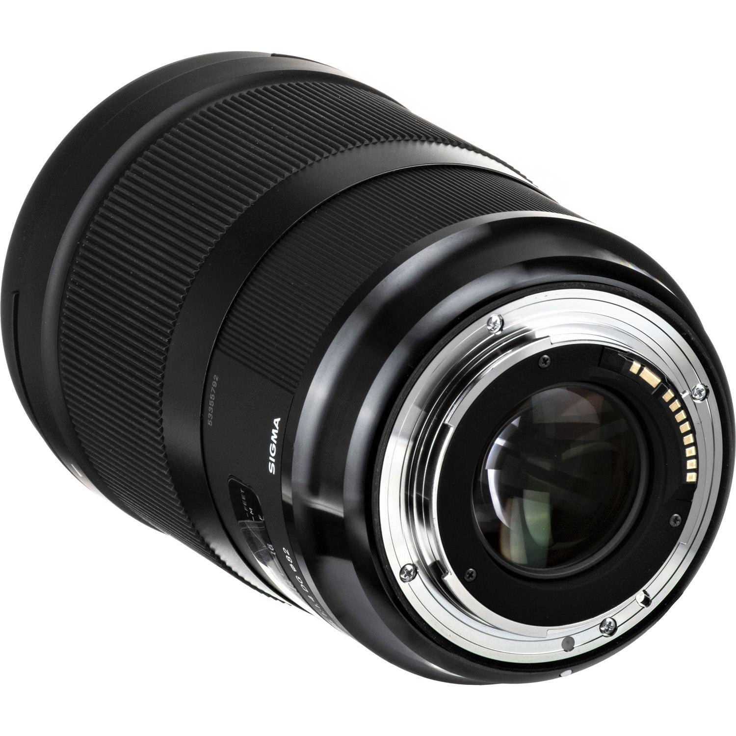 Sigma 40mm F1.4 DG HSM Art Lens for Canon EF in a Back-Side View