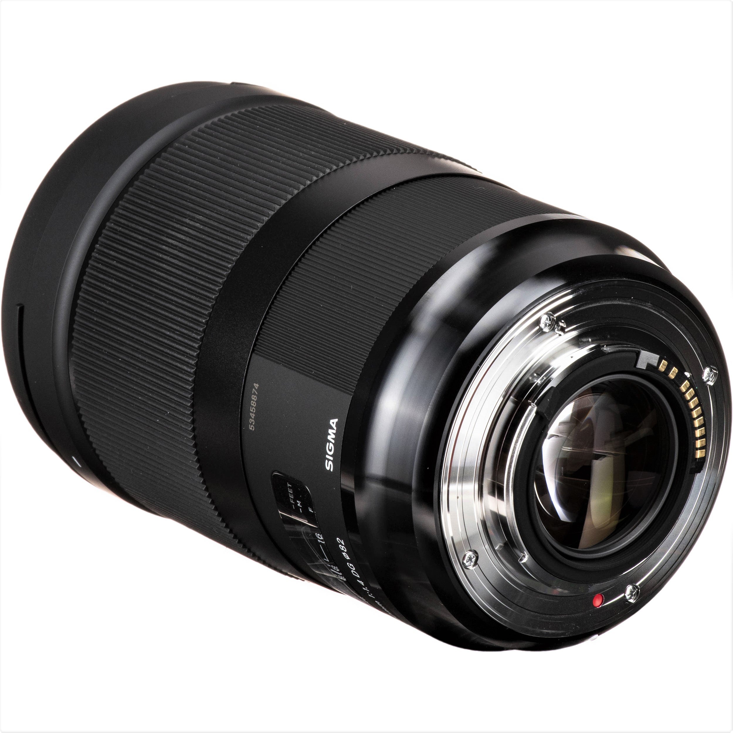 Sigma 40mm F1.4 DG HSM Art Lens for Sigma SA in a Back-Side View