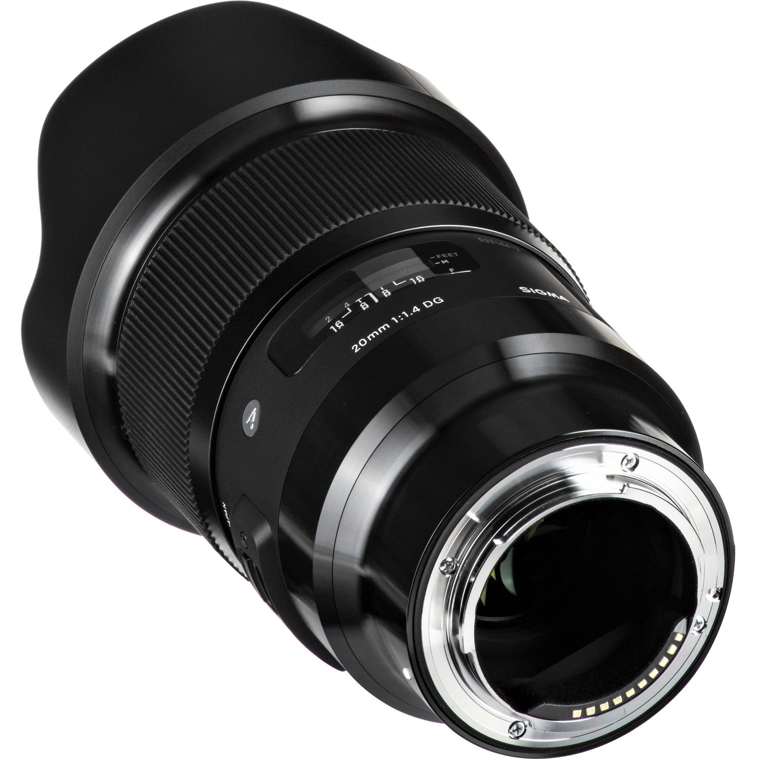 Sigma 20mm F1.4 DG HSM Art Lens for Sony E in a Back-Side View