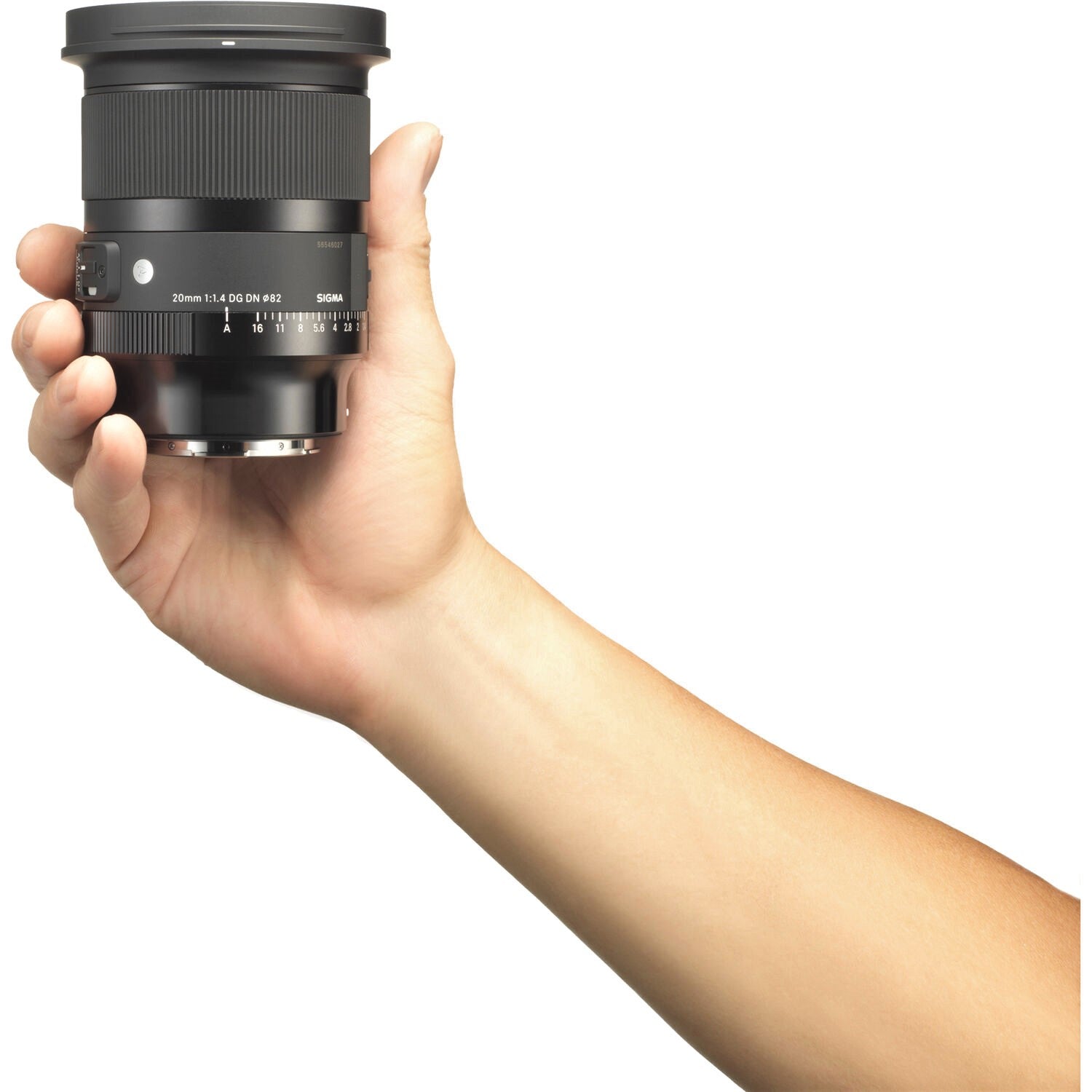 Hand Holding Sigma 20mm F1.4 DG DN Art Lens (Sony E Mount)