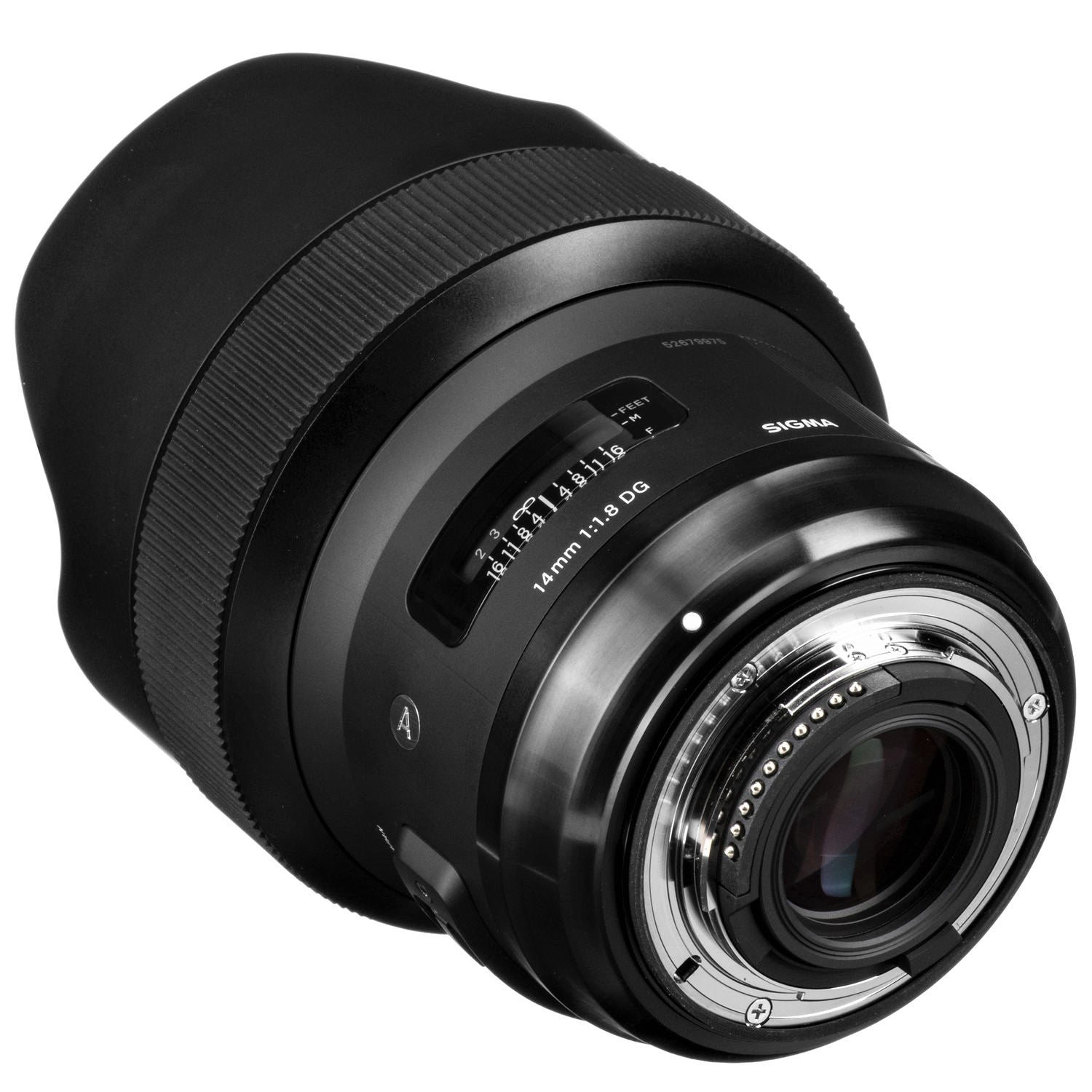 Sigma 14mm F1.8 DG HSM Art Lens for Nikon F in a Back-Side View