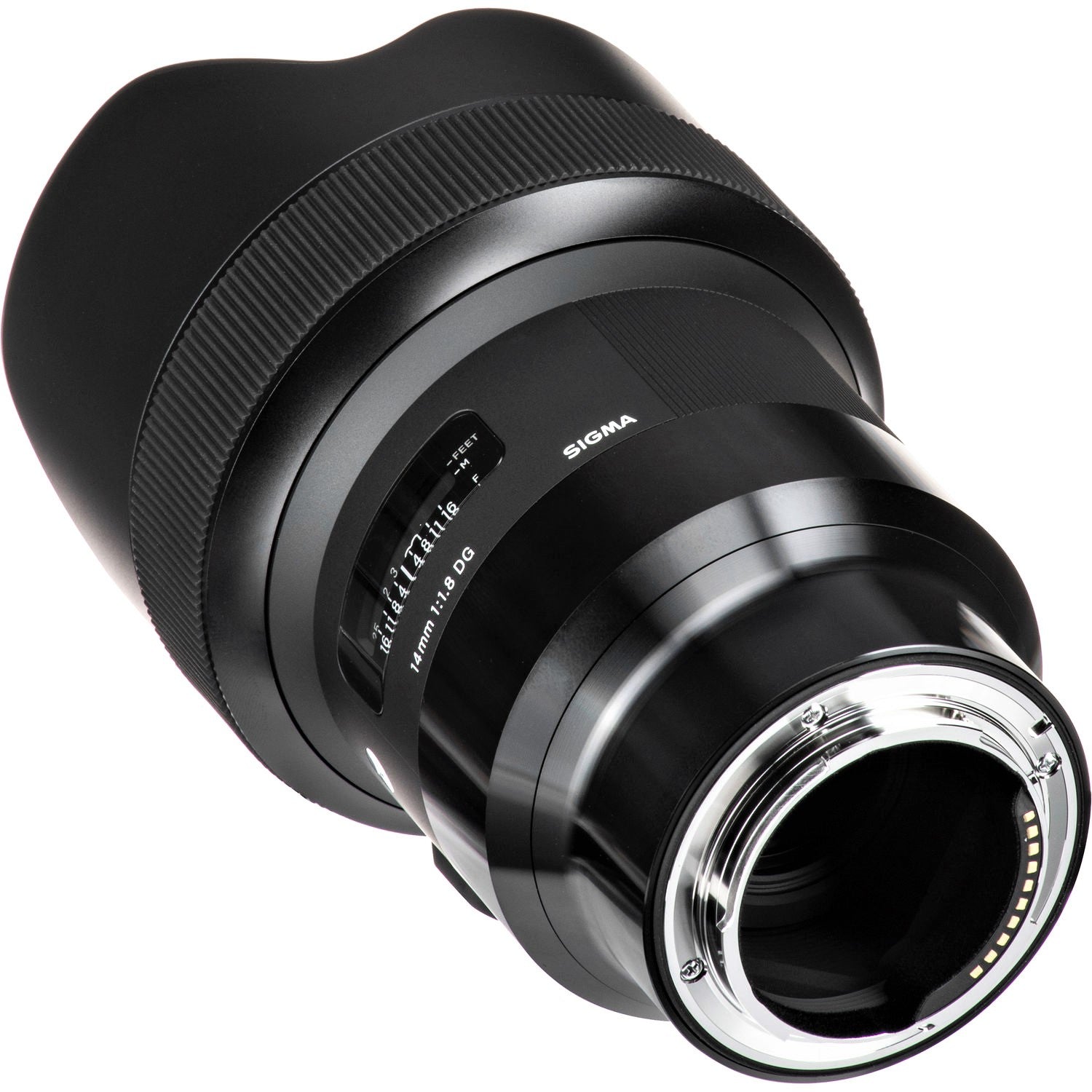 Sigma 14mm F1.8 DG HSM Art Lens for Sony E in a Back-Side View