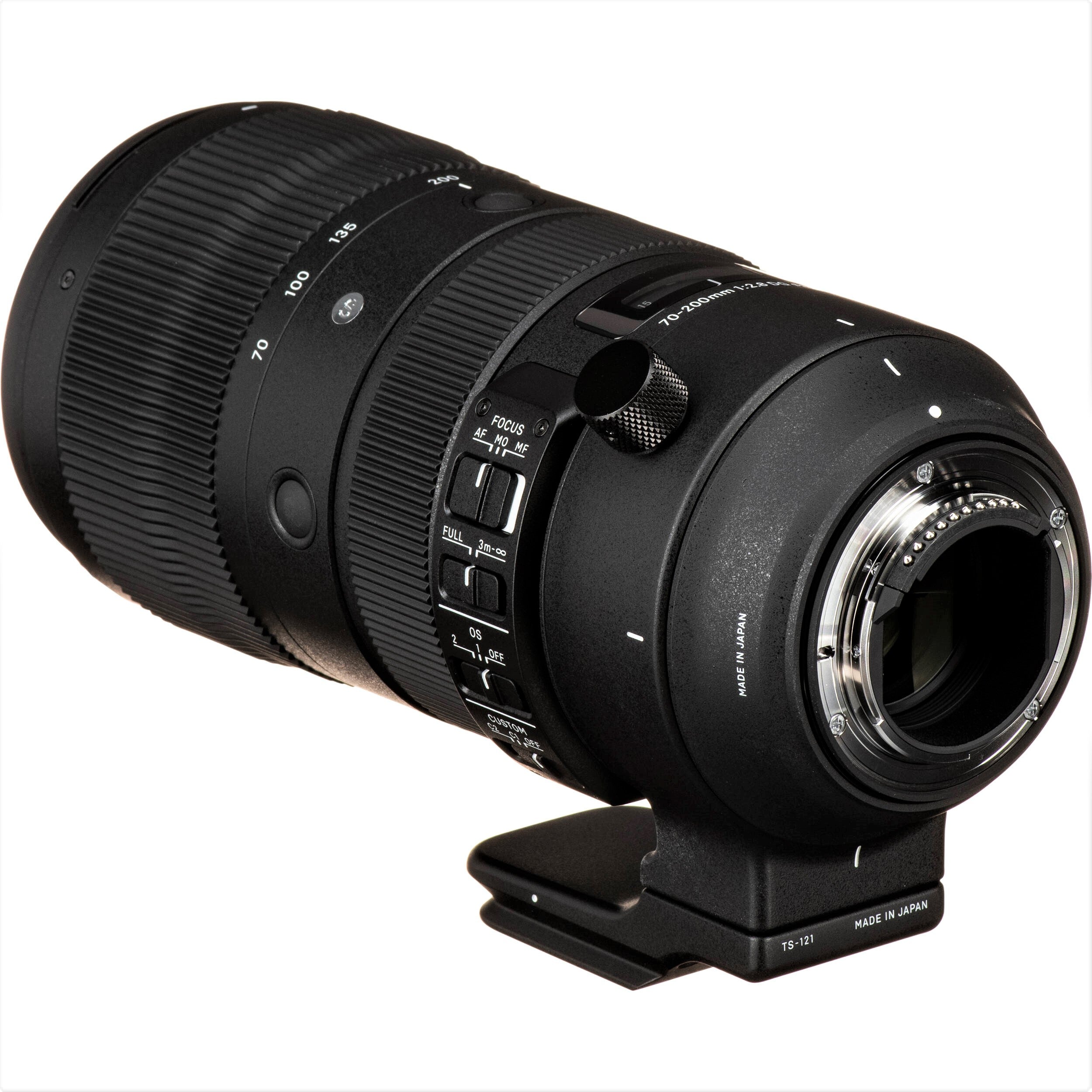 Sigma 70-200mm F2.8 DG OS HSM Sports Lens (Nikon F Mount) in a Back-Side View