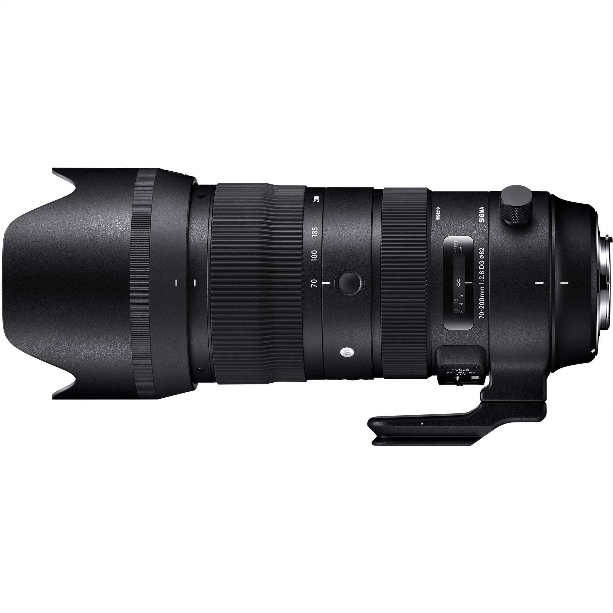 Sigma 70-200mm F2.8 DG OS HSM Sports Lens (Sigma SA Mount) with Attached Lens Hood and Tripod Socket