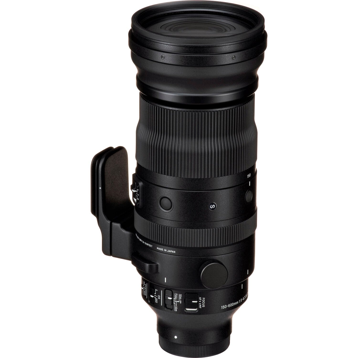 Sigma 150-600mm F5-6.3 DG DN OS Sports Lens (Sony E Mount) with Attached Tripod Socket on the Left Side