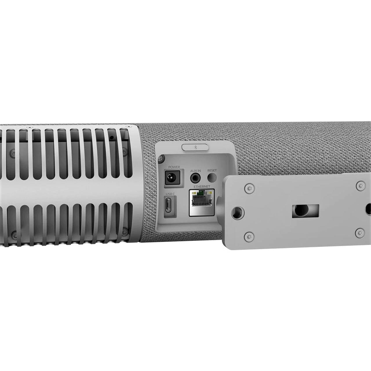 Jabra PanaCast 50 Panoramic 4K Video Bar - Conference Camera for Small & Medium Rooms with 180 Degree Field of View & 8 Microphones - UK Power Supply - Grey
