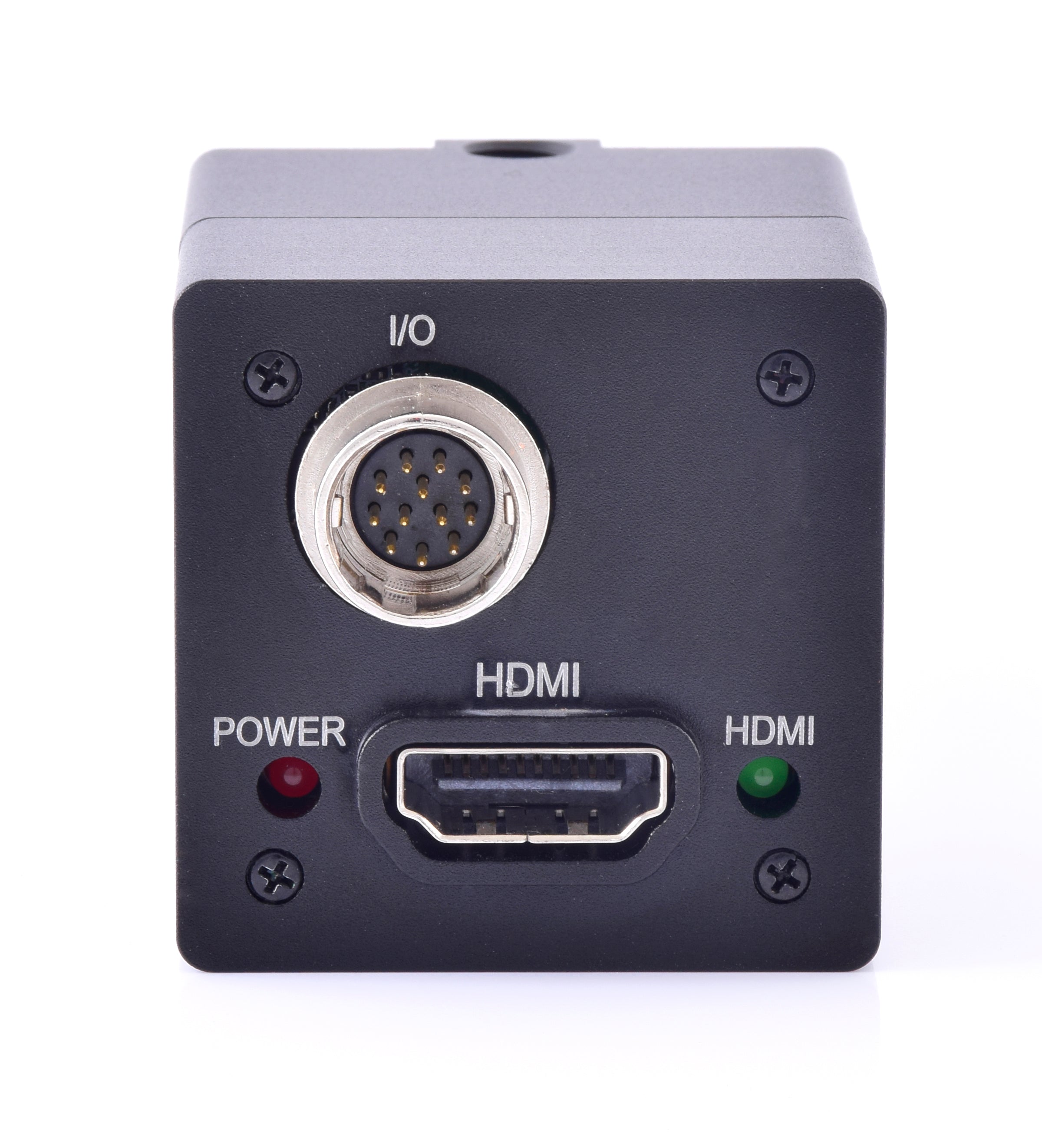AIDA Imaging Micro UHD 4K HDMI POV Camera with TRS Stereo Audio Input in a Back View