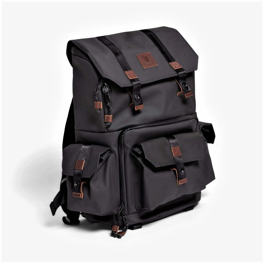 Langly Alpha Globetrotter XC Camera Backpack (Black with Brown Accents)