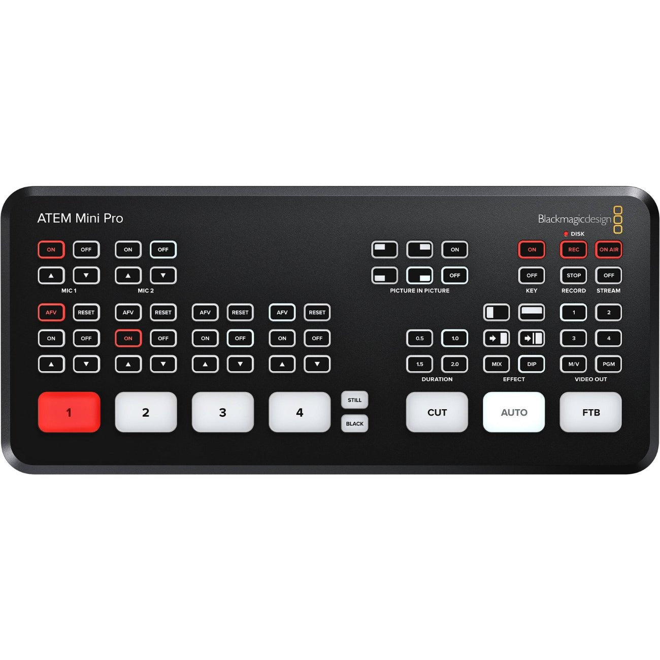 Blackmagic Design ATEM Mini Pro HDMI Live Stream Switcher - Front View