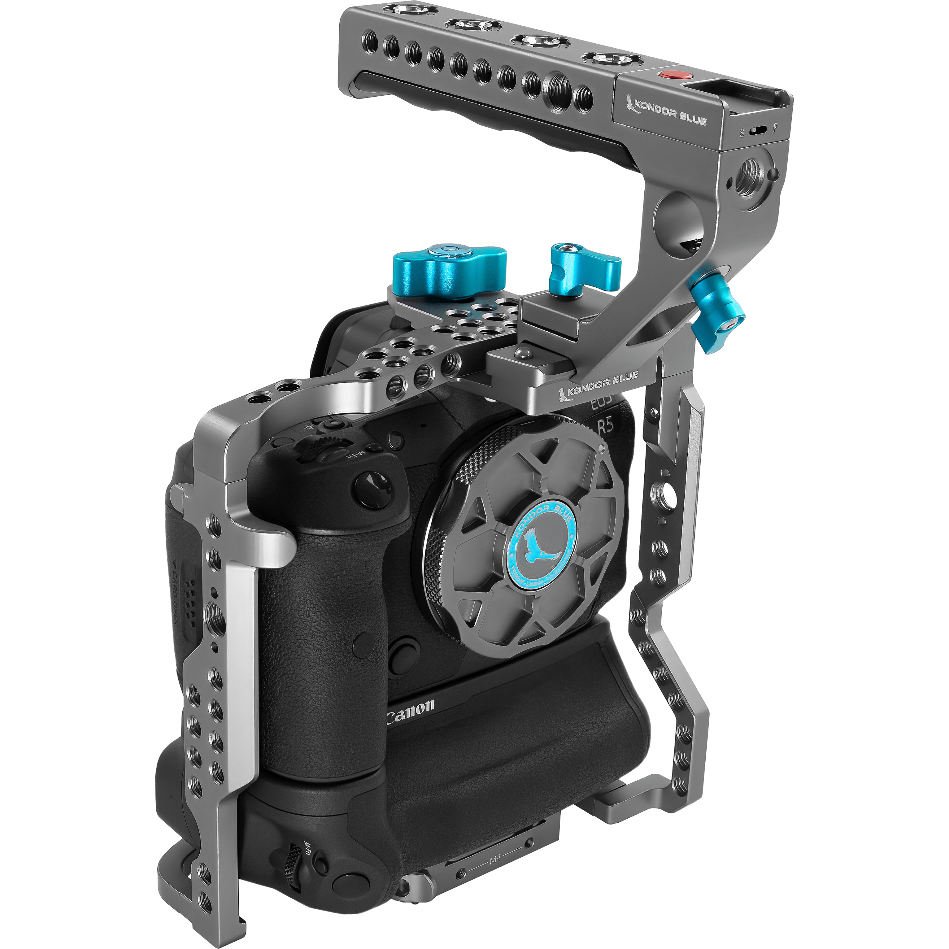 Kondor Blue Canon R5/R6 Battery Grip Cage with Top Handle (Space Gray)