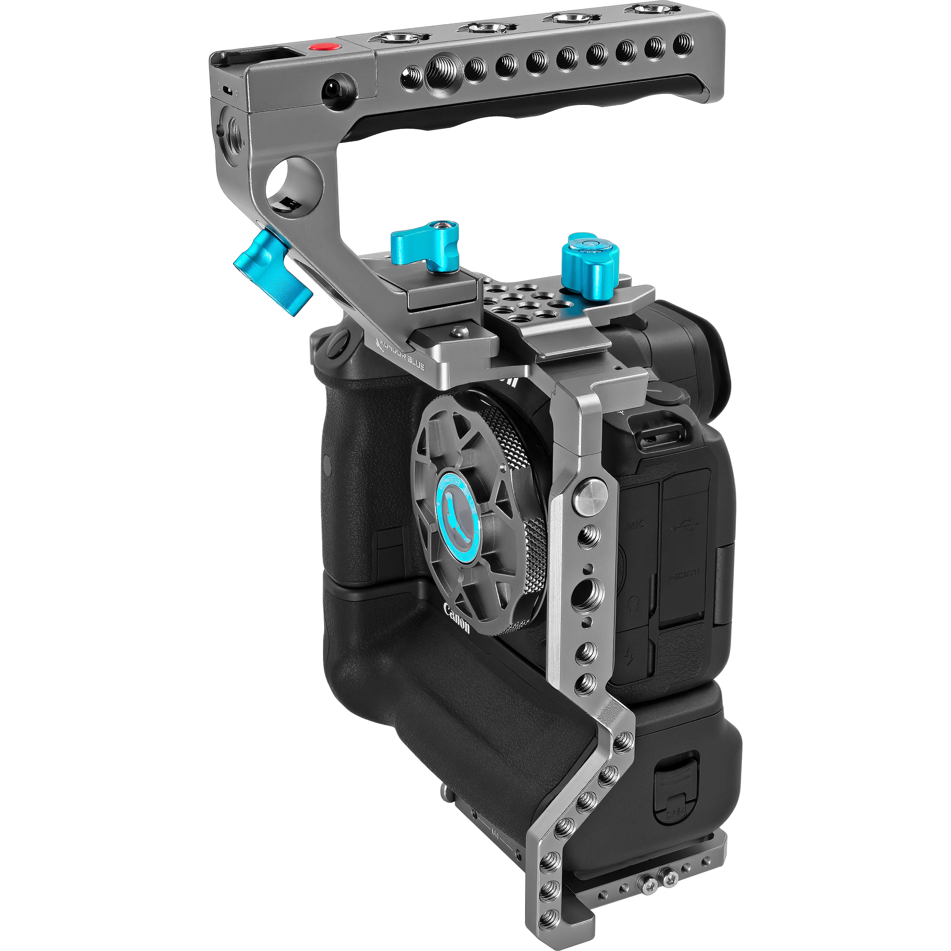 Kondor Blue Canon R5/R6 Battery Grip Cage with Top Handle (Space Gray)