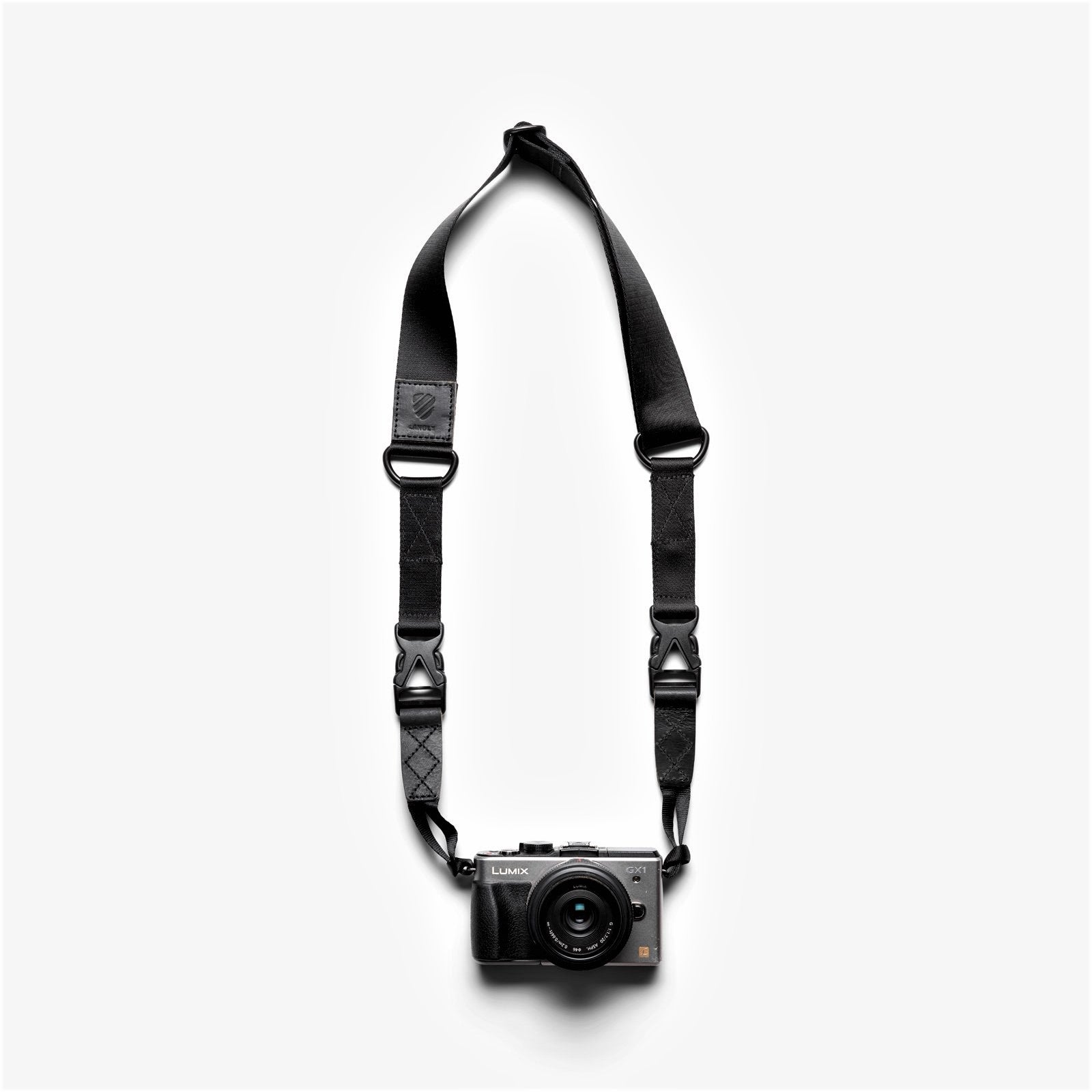 Langly Tactical Camera Strap (Black) with Attached Camera - Not Included