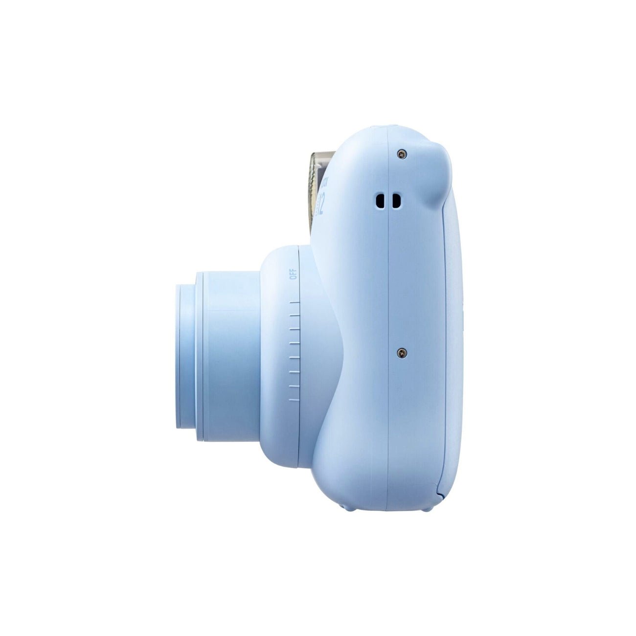 Fujifilm INSTAX Mini 12 Instant Film Camera (Blue) - Side view