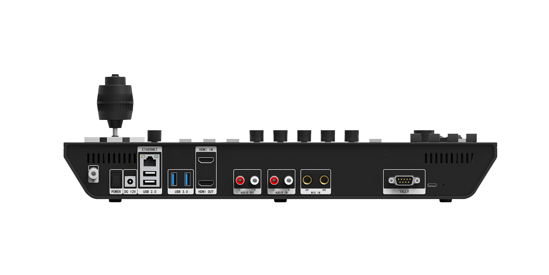 Jimcom 8-Channel Touch Broadcast Switcher and PTZ Controller Back Parts