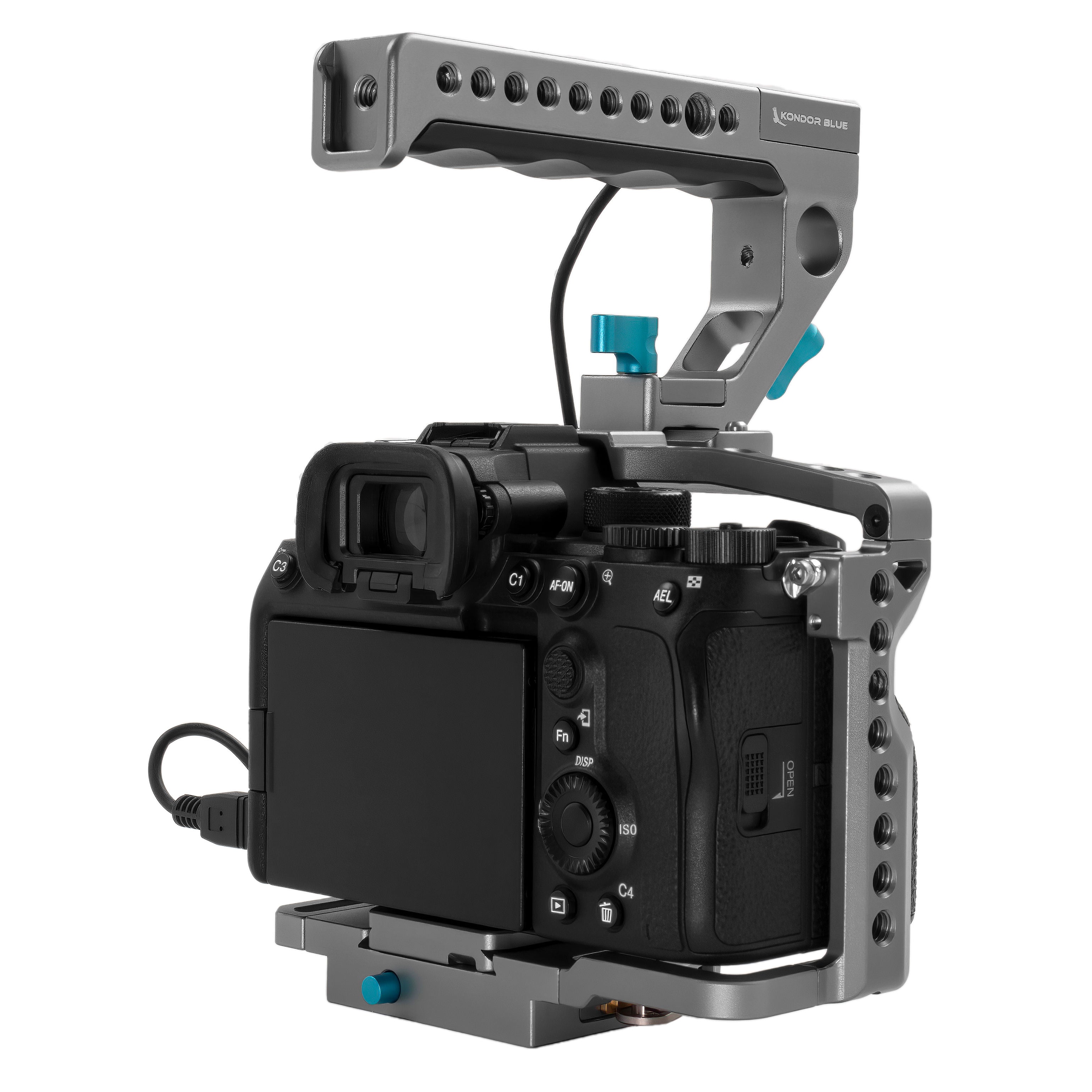 Kondor Blue A7SIII Cage with Start-Stop Trigger Handle for A7 Series Cameras (Space Gray)
