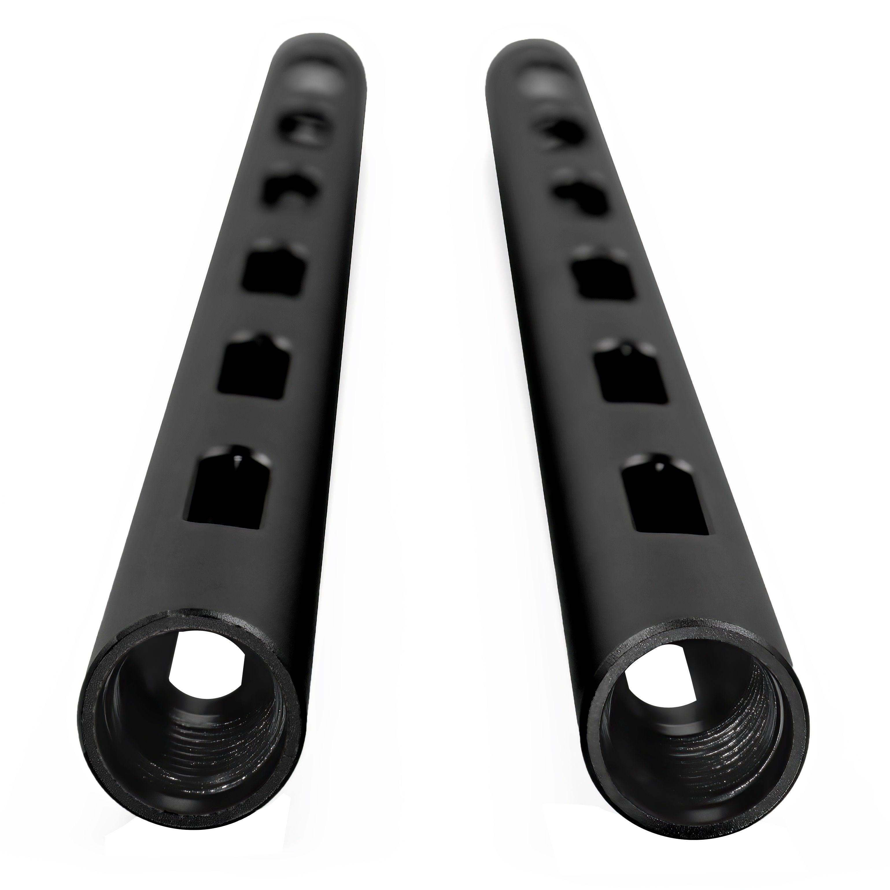 Kondor Blue 12'' PPSH 15MM Rod (Threaded, Black, 2 Pack)