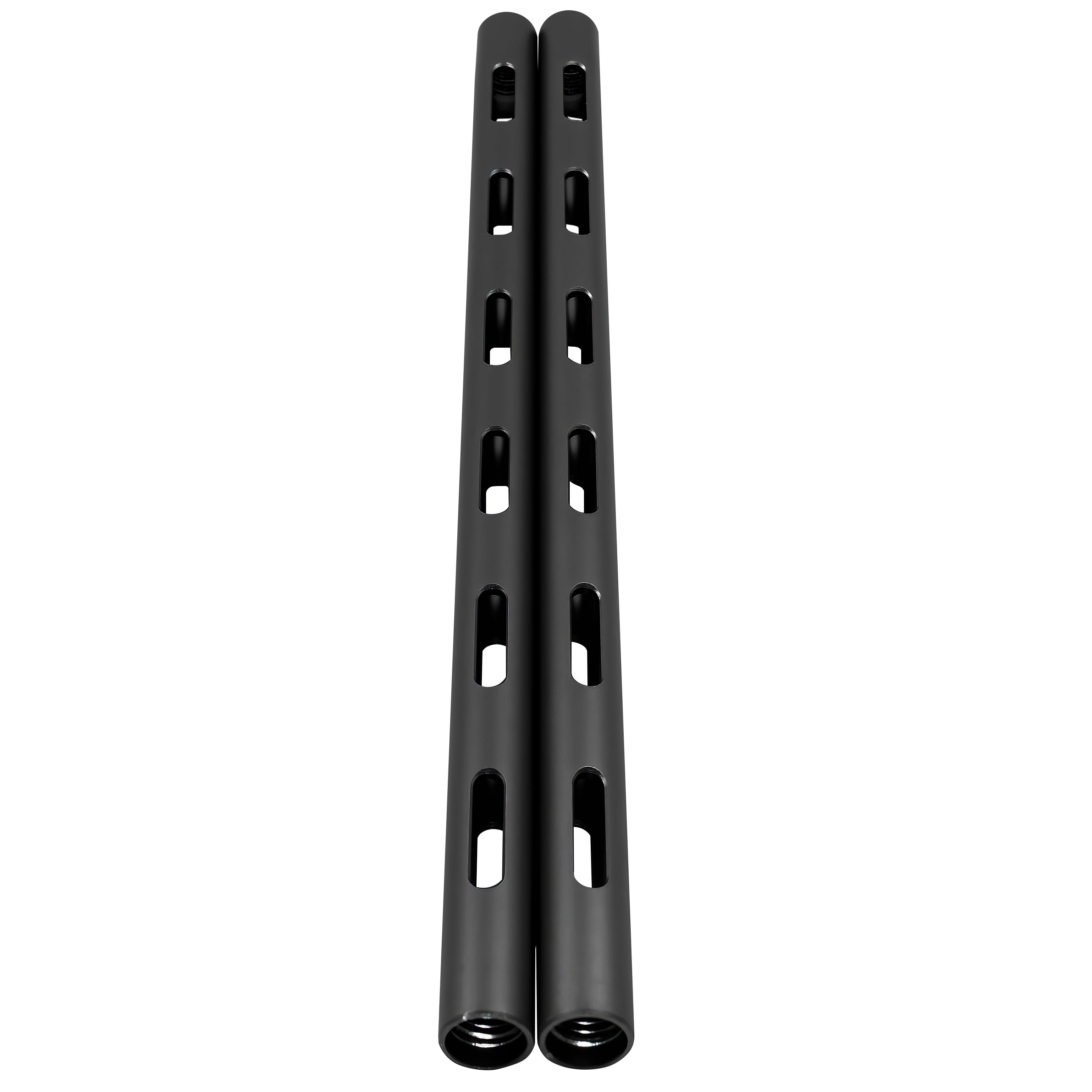 Kondor Blue 12'' PPSH 15MM Rod (Threaded, Black, 2 Pack)